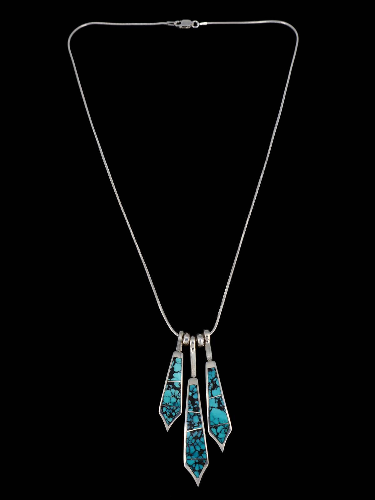 Native American Mosaic Turquoise Inlay Necklace