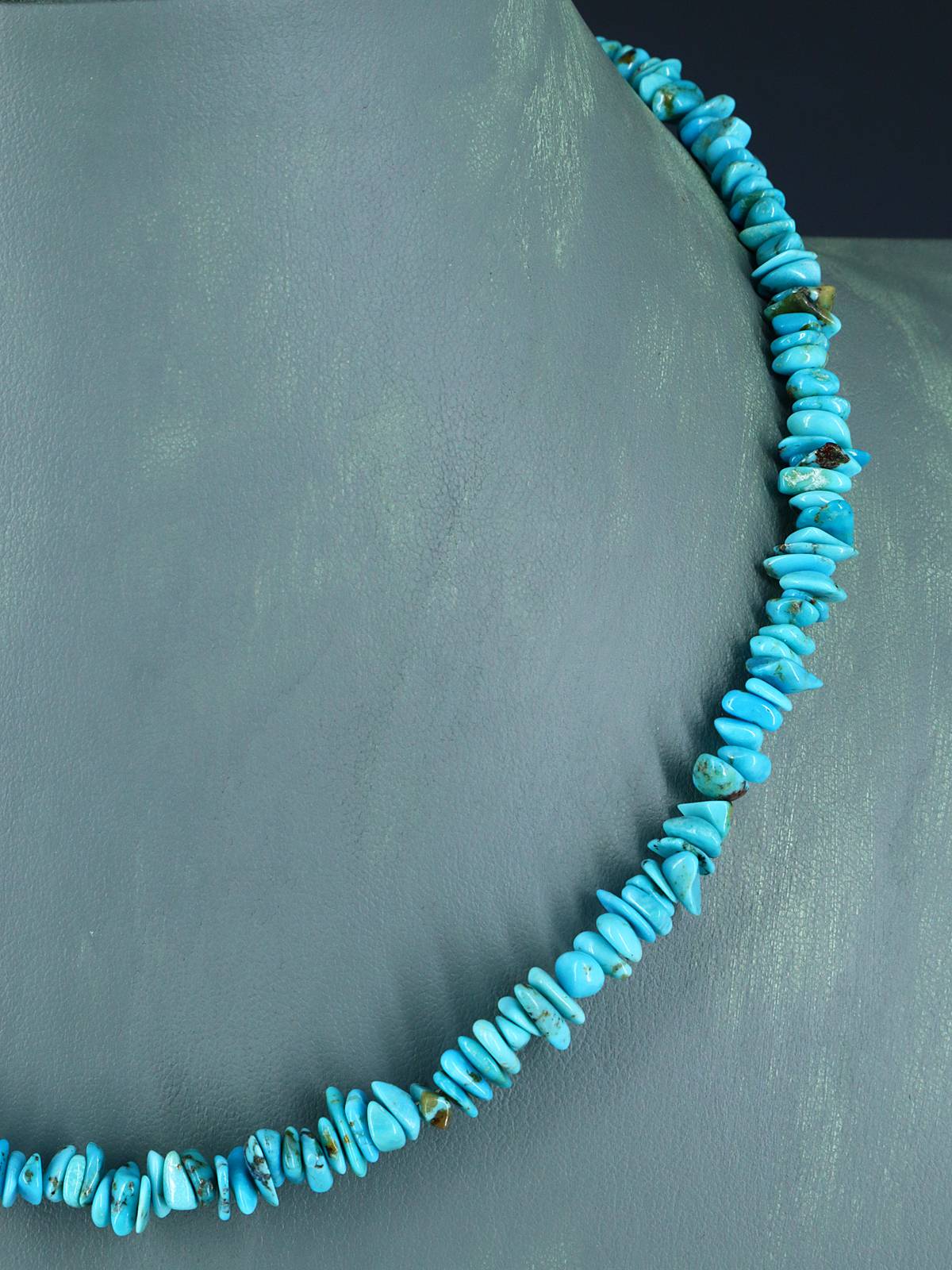 Native American Jewelry Single Strand Turquoise Nugget Necklace