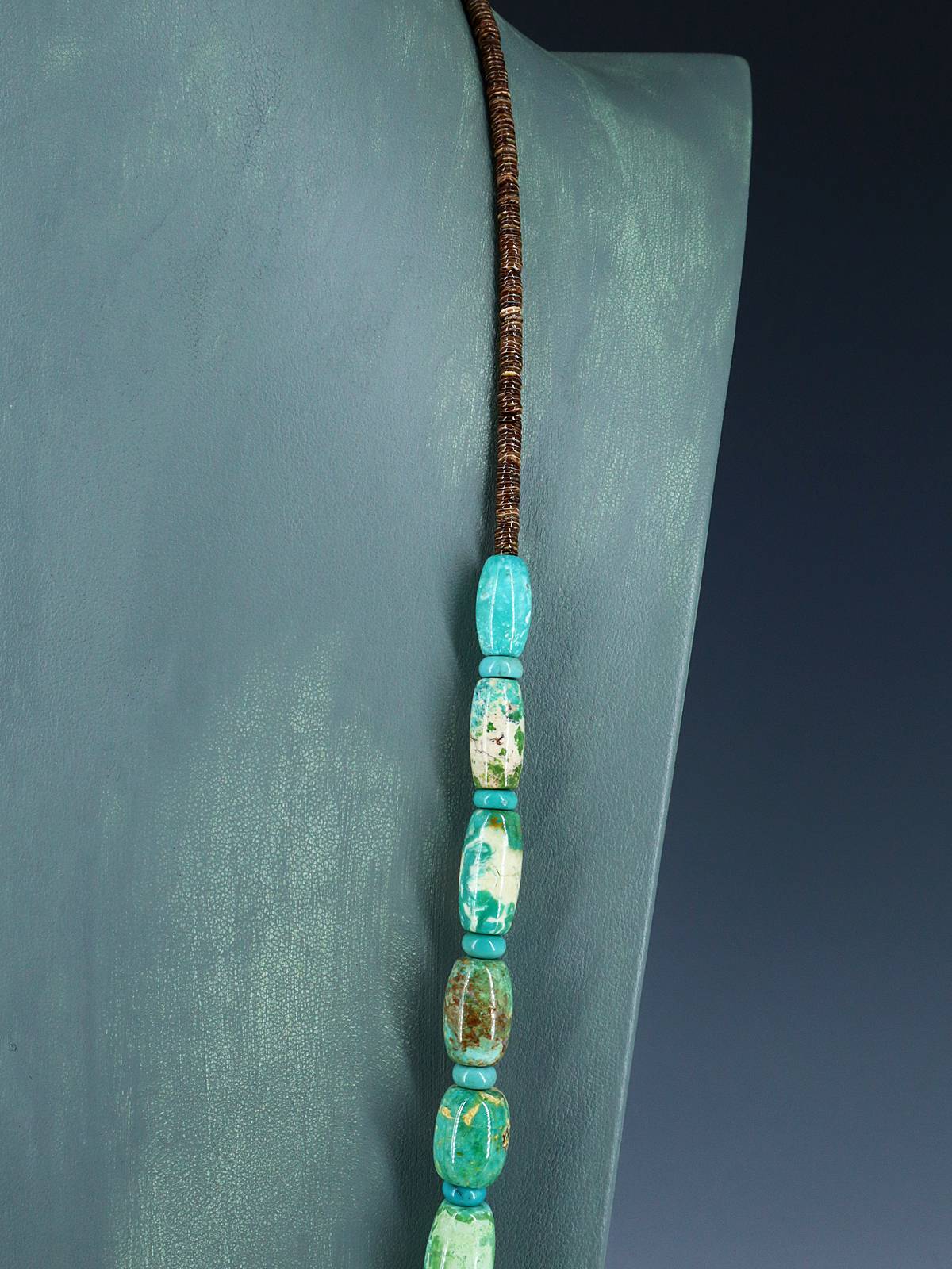 Bijoux indiens amérindiens Collier turquoise à brin unique