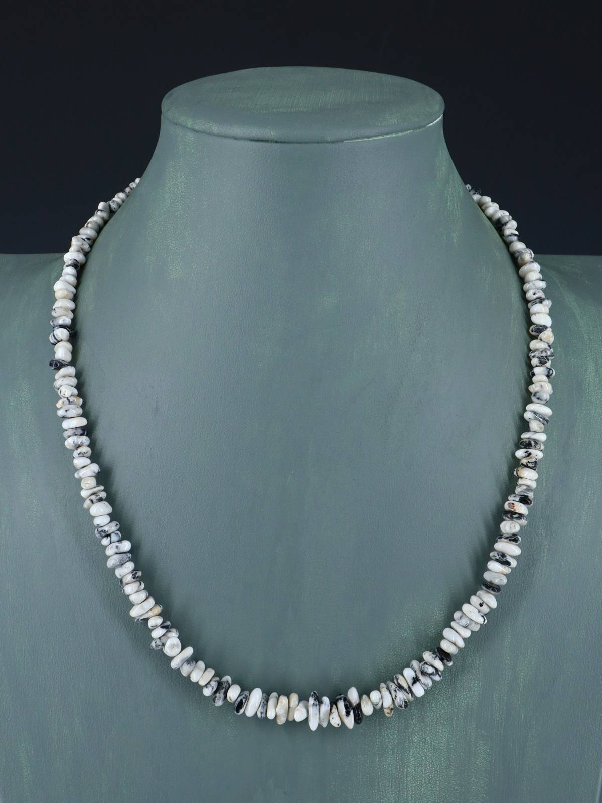 20" Native American White Buffalo Single Strand Necklace