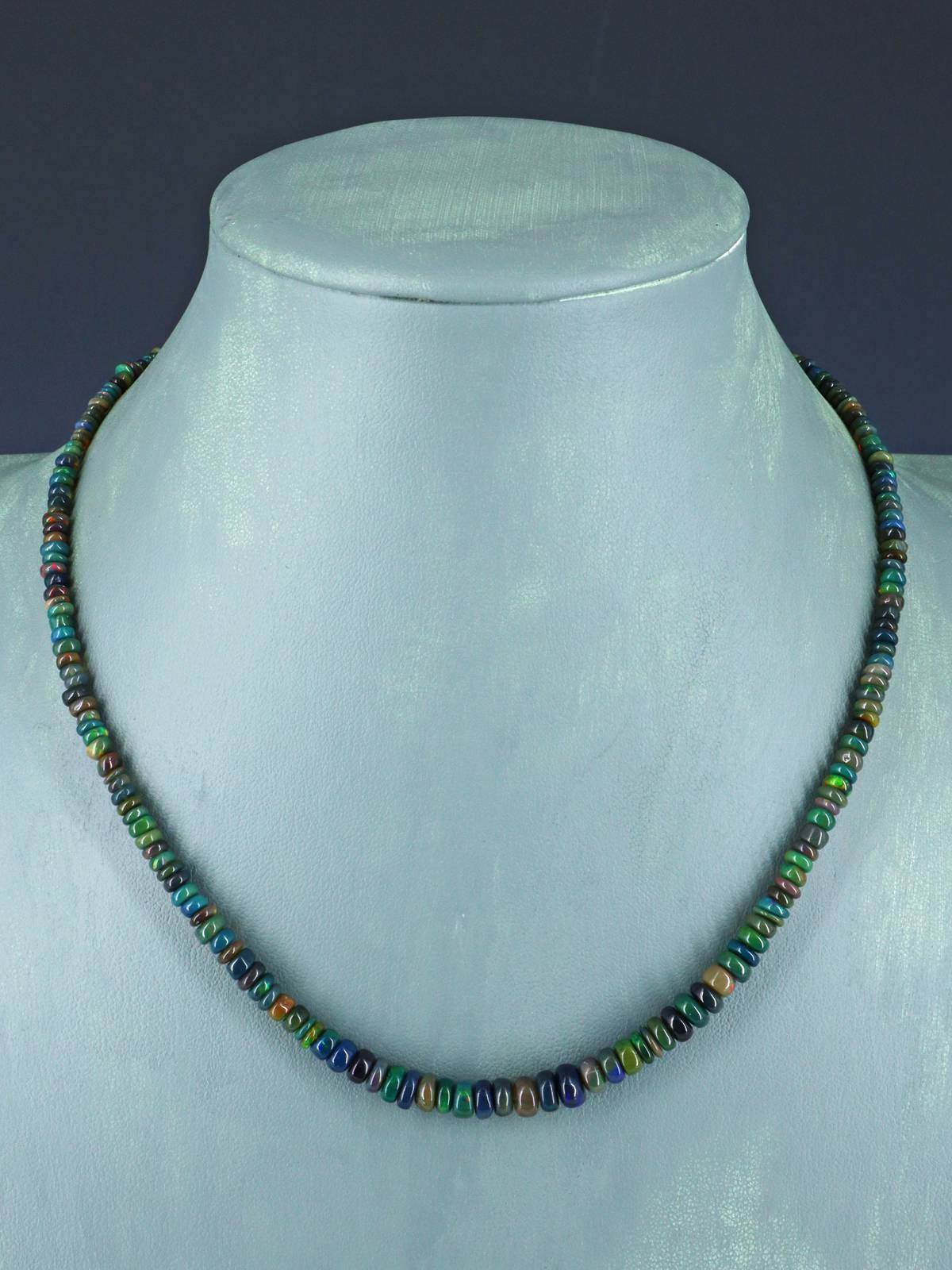 Navajo Single Strand Ethiopian Opal Necklace