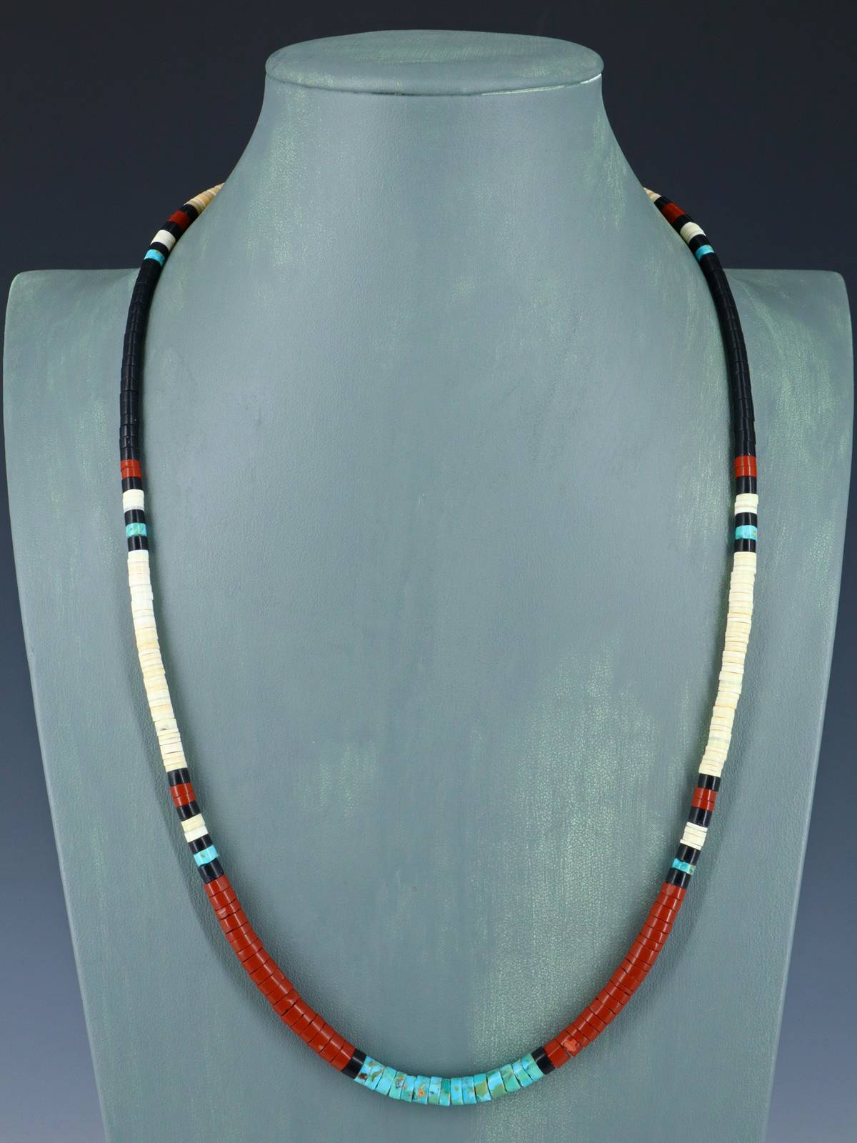 Native American Shell Heishi Single Strand Necklace