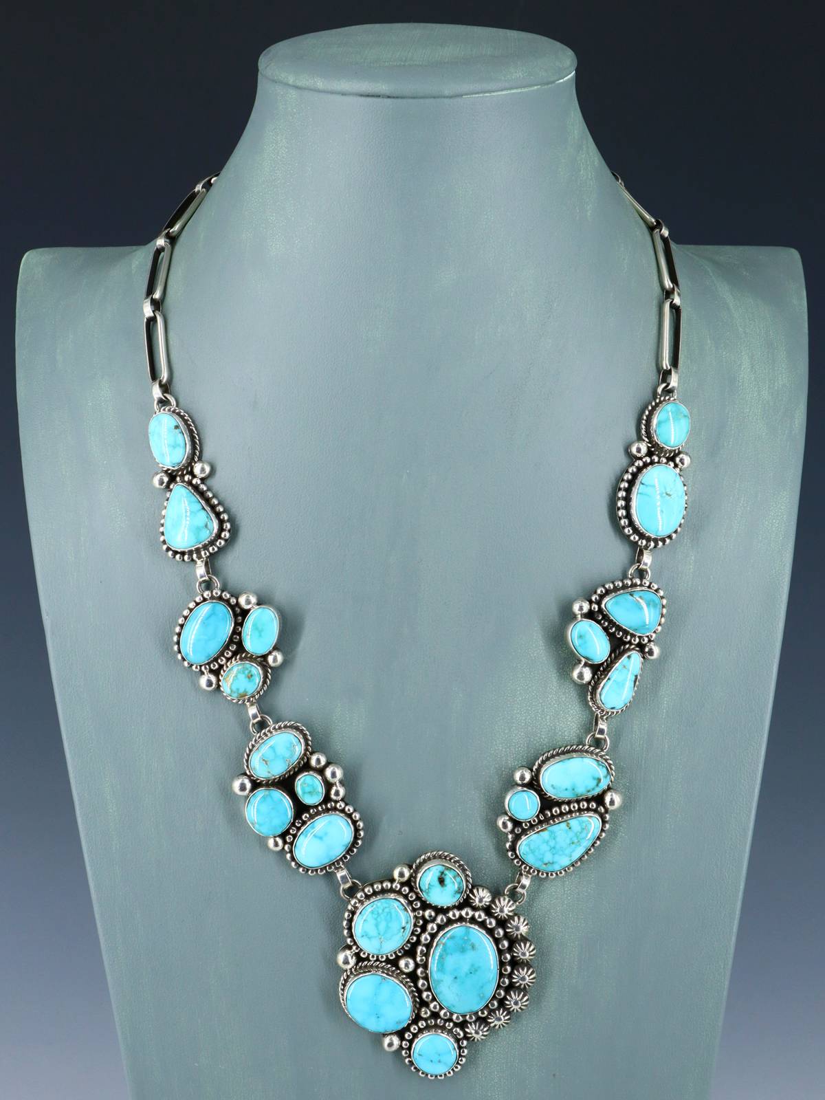 Bijoux amérindiens Kingman Turquoise Lariat Collier