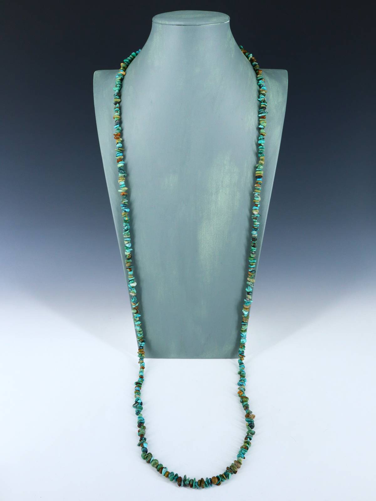 Extra Long Wrap Native American Jewelry Single Strand Turquoise Necklace