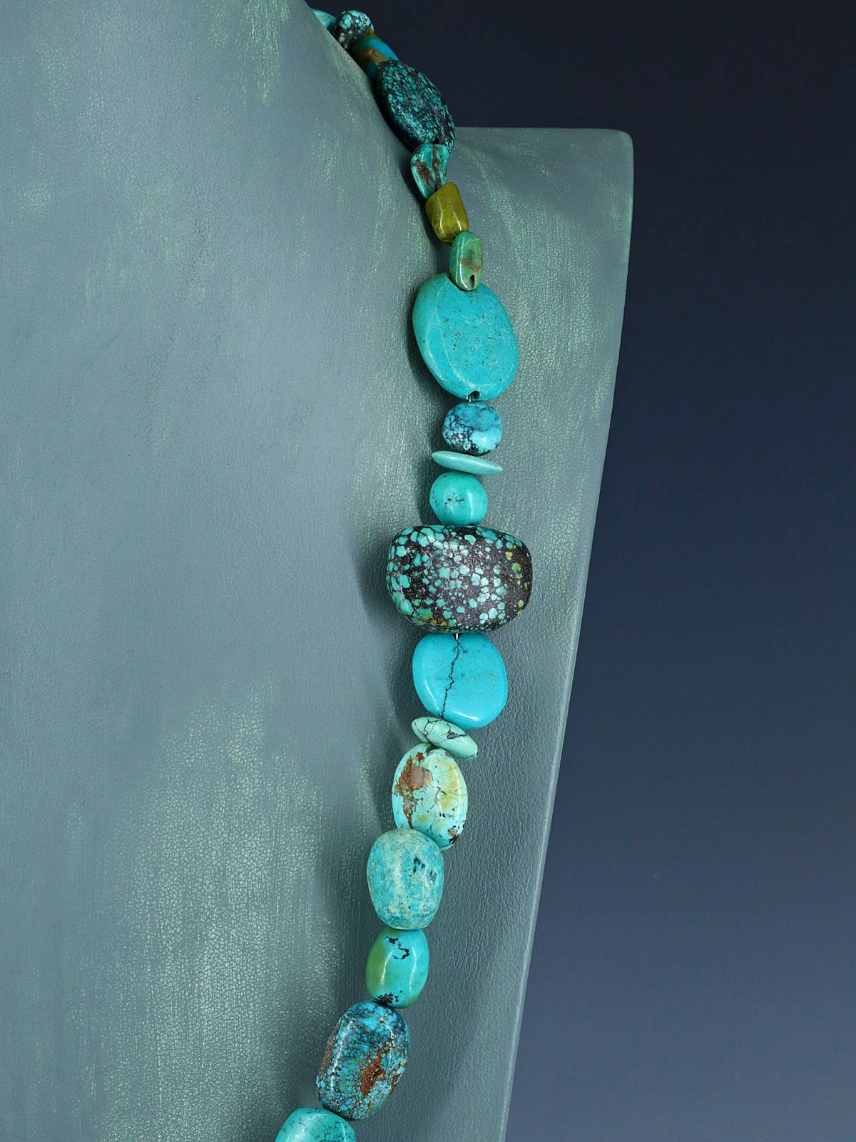 Chunky Native American Single Strand Turquoise Nugget