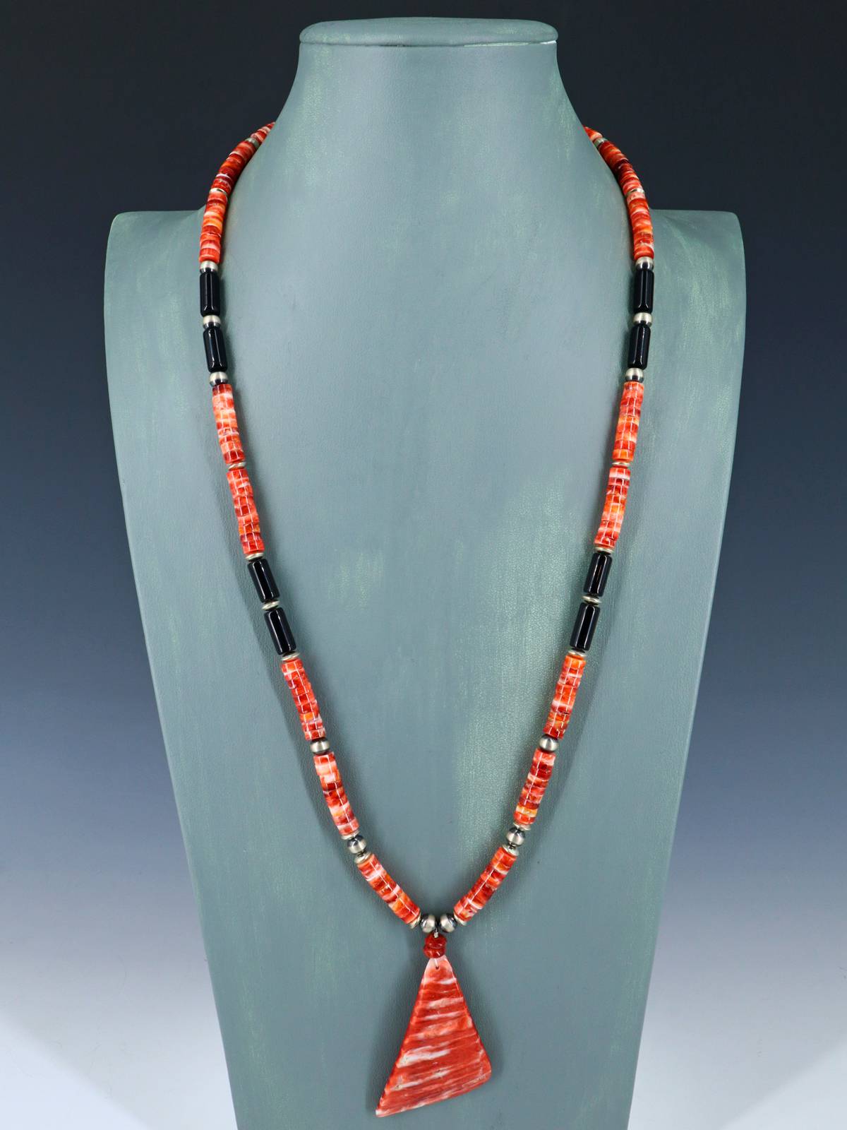 Collar Heishi de turquesa y concha de joyería nativa americana