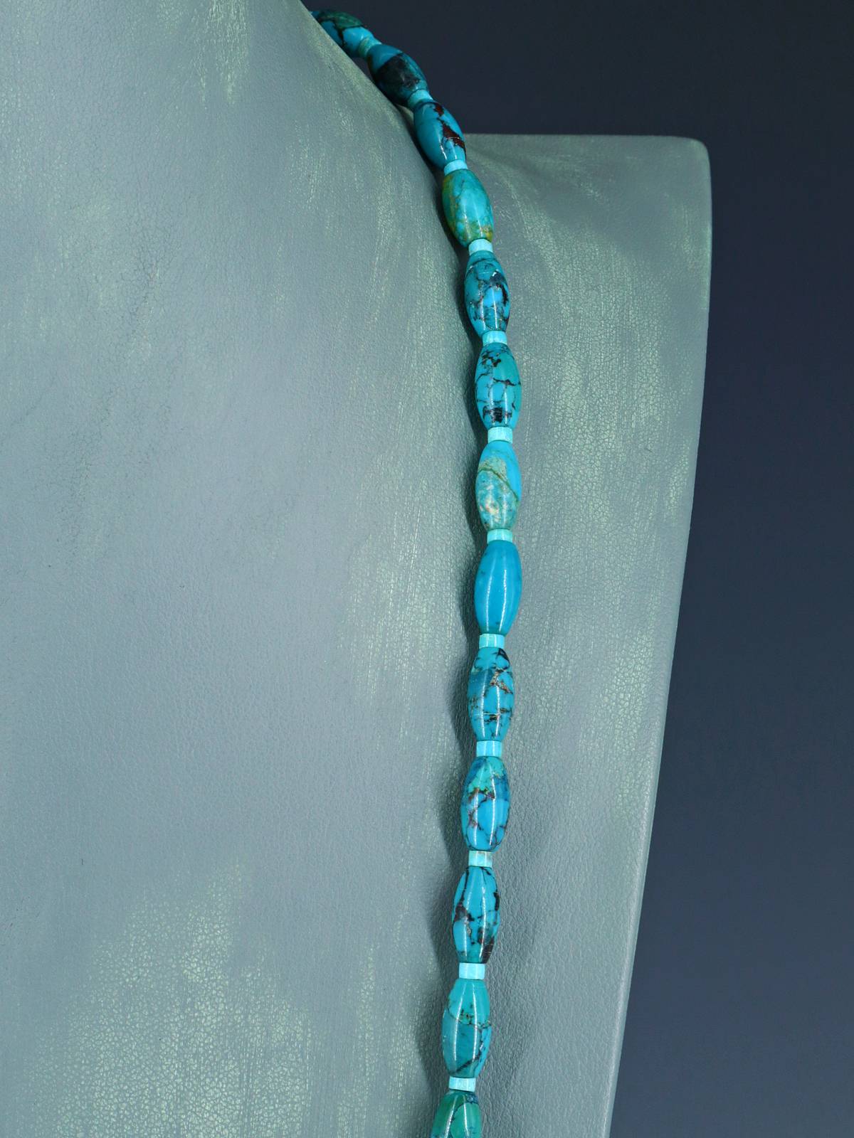 Native American Jewelry Single Strand Turquoise Necklace