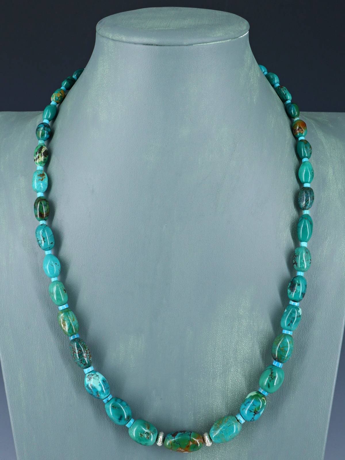 Native American Jewelry Single Strand Turquoise Necklace