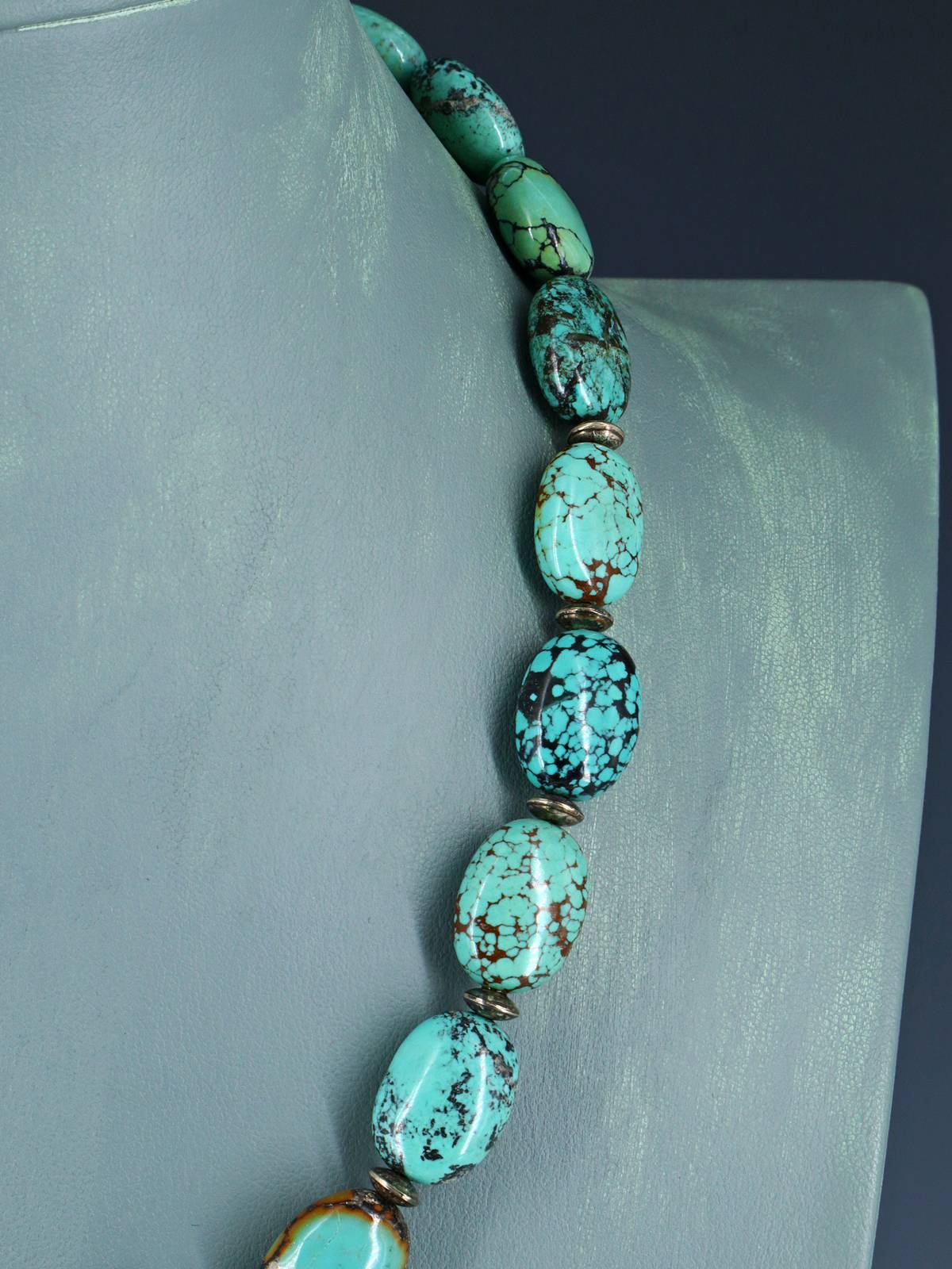 Native American Turquoise Beaded Single Strand Necklace