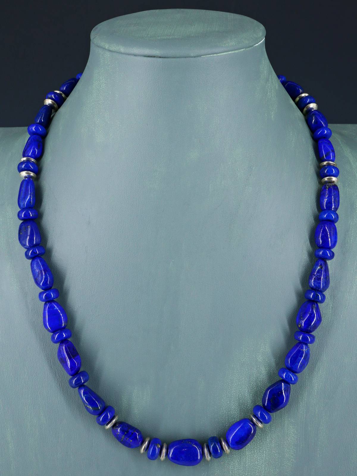Native American Blue Lapis Beaded Single Strand Necklace
