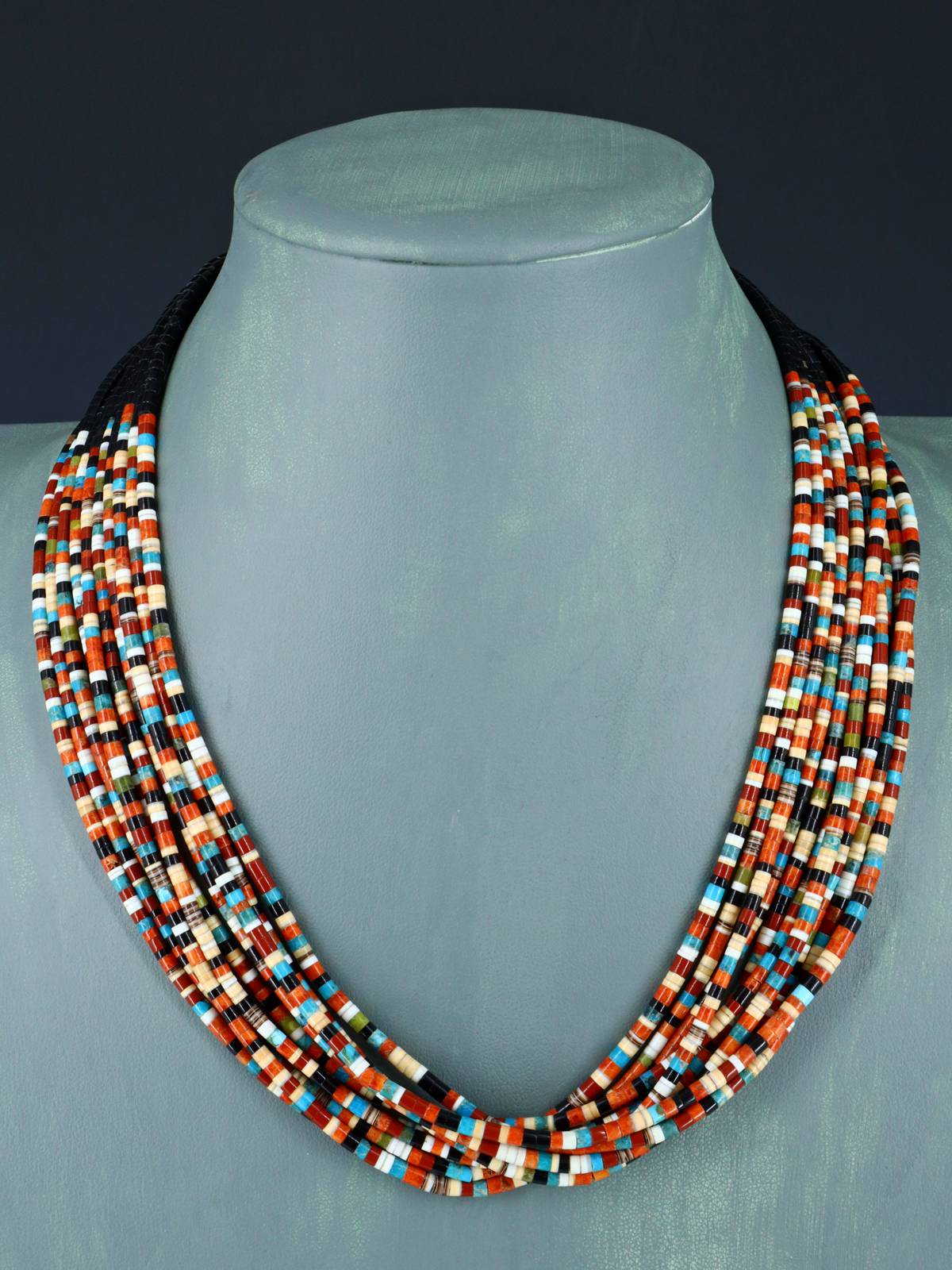 Native American Ten Strand Beaded Necklace