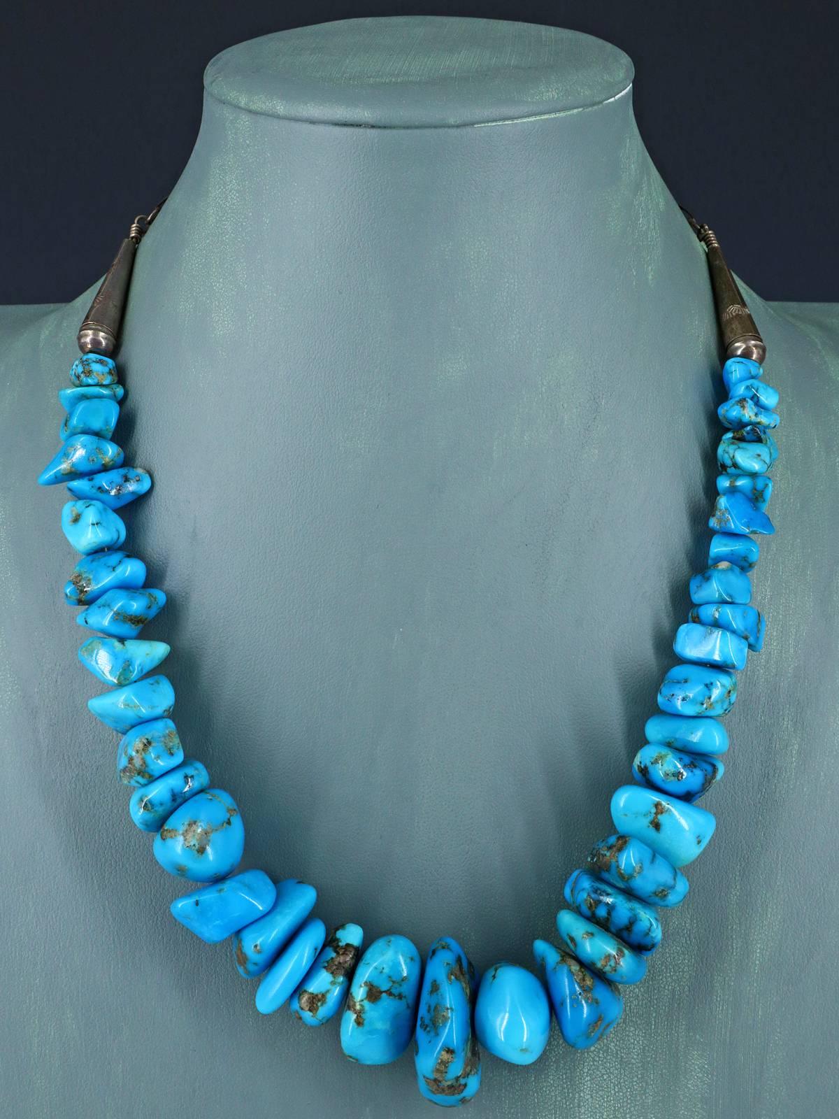 Collier de pépites turquoise amérindiennes Estate