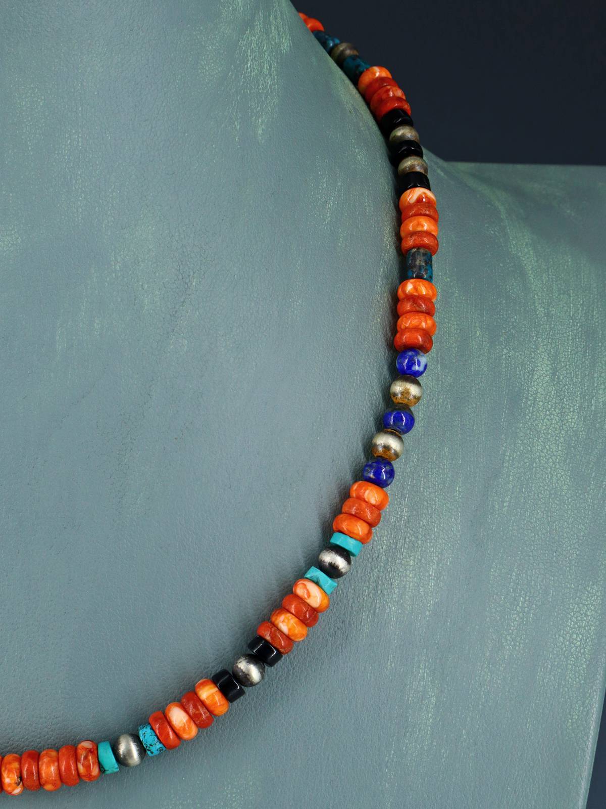 Navajo Spiny Oyster Beaded Single Strand Necklace