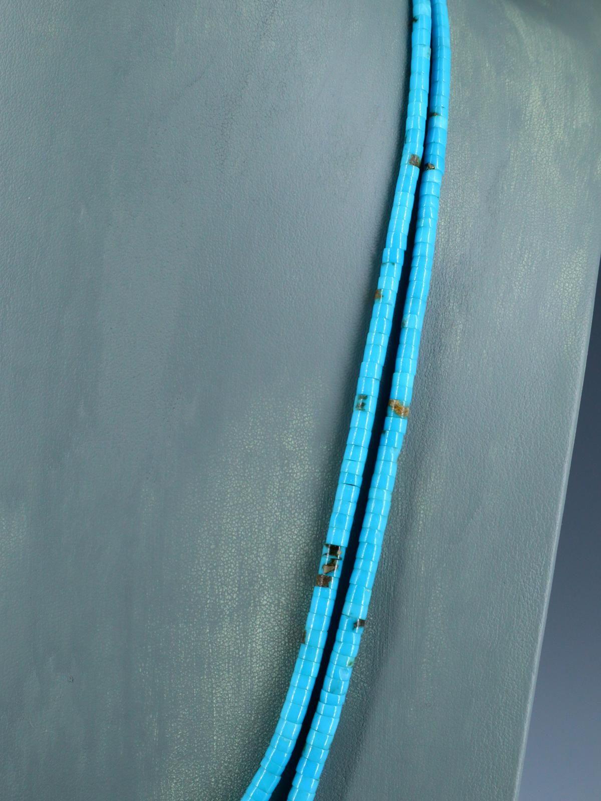 Estate Native American Turquoise Heishi Necklace