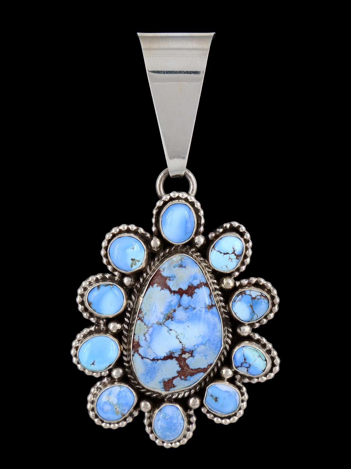 Pendentif amérindien Golden Hill Turquoise en argent sterling
