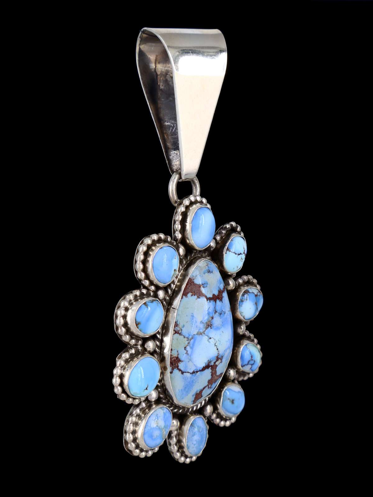 Pendentif amérindien Golden Hill Turquoise en argent sterling