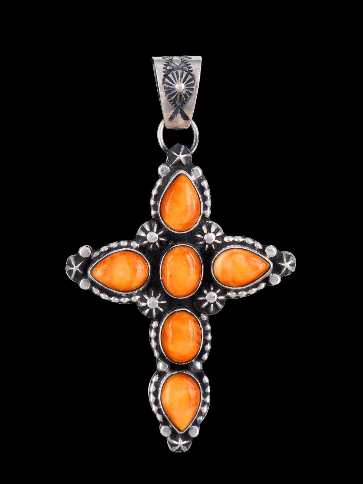 Native American Jewelry Spiny Oyster Cross Pendant