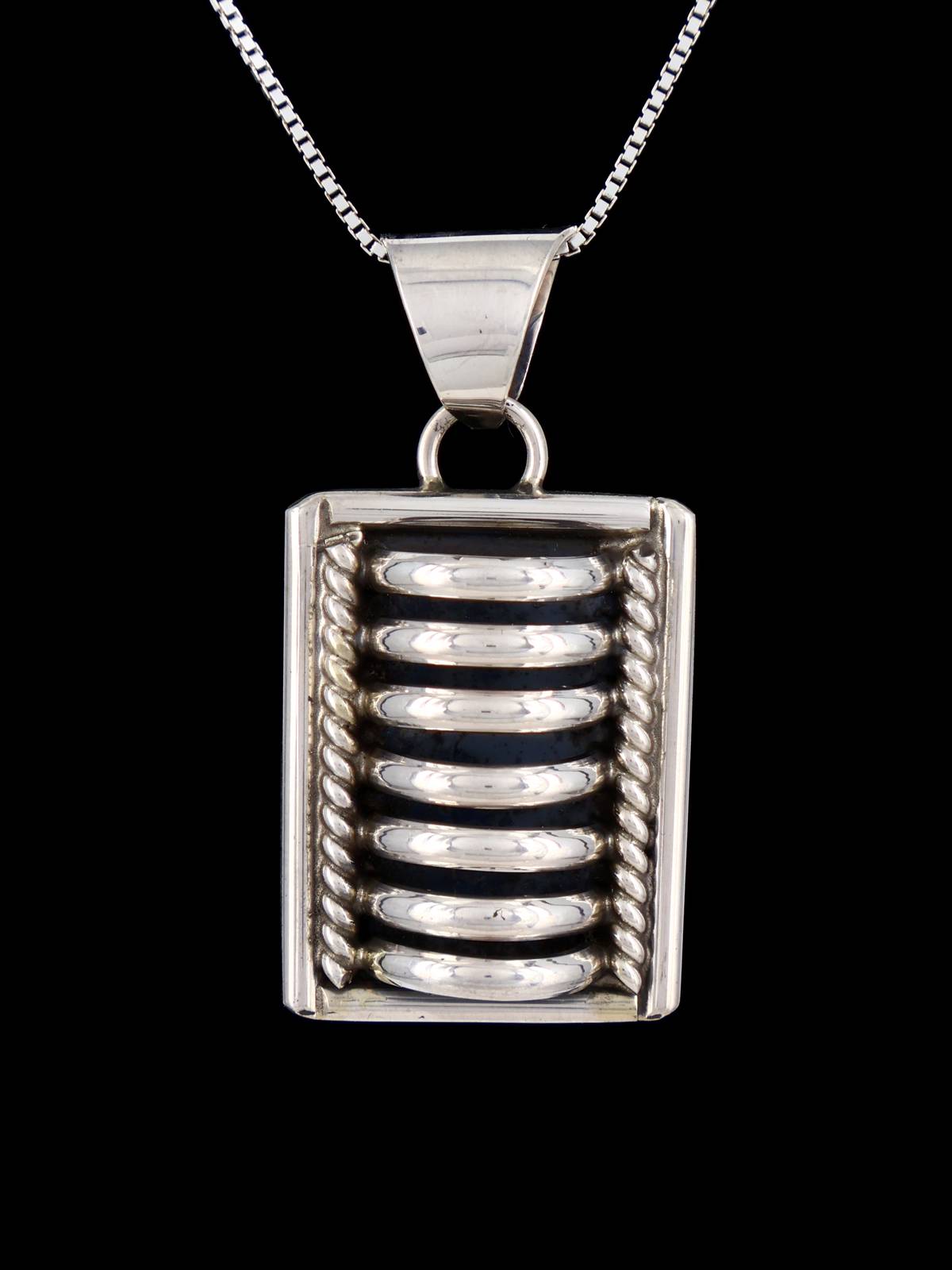 Navajo Sculpted Sterling Silver Pendant - PuebloDirect.com