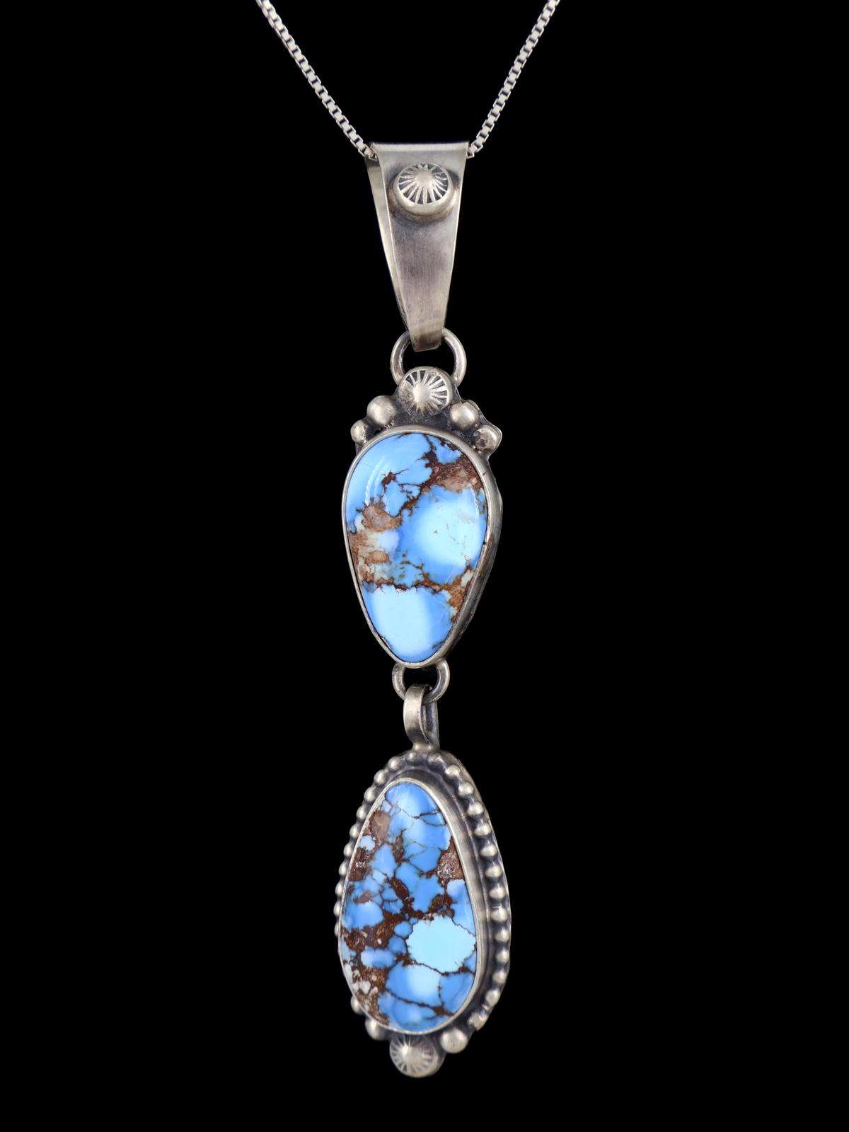 Sterling Silver Golden Hill Turquoise Navajo Pendant