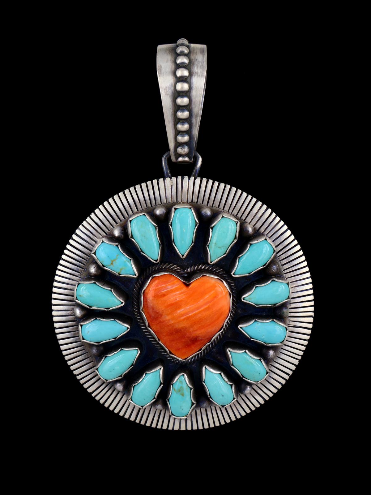 Native American Jewelry Spiny Oyster Heart Pendant