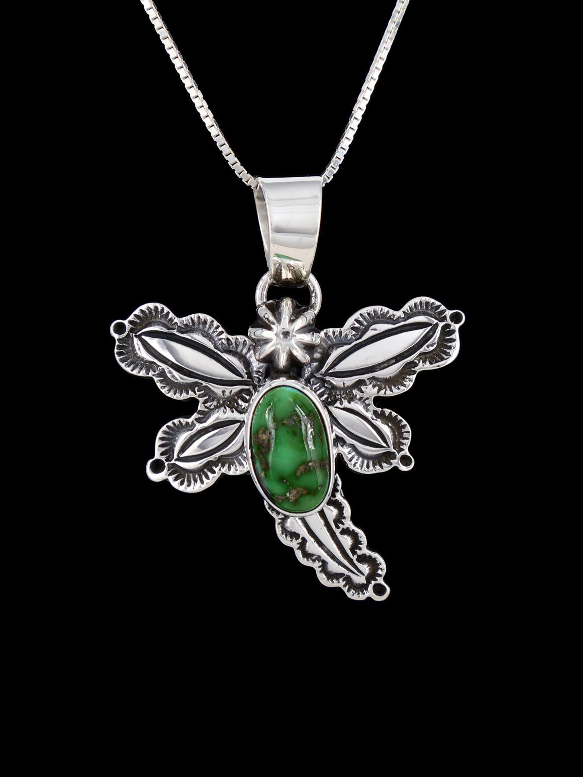 Native American Jewelry Sonoran Gold Turquoise Dragonfly Necklace