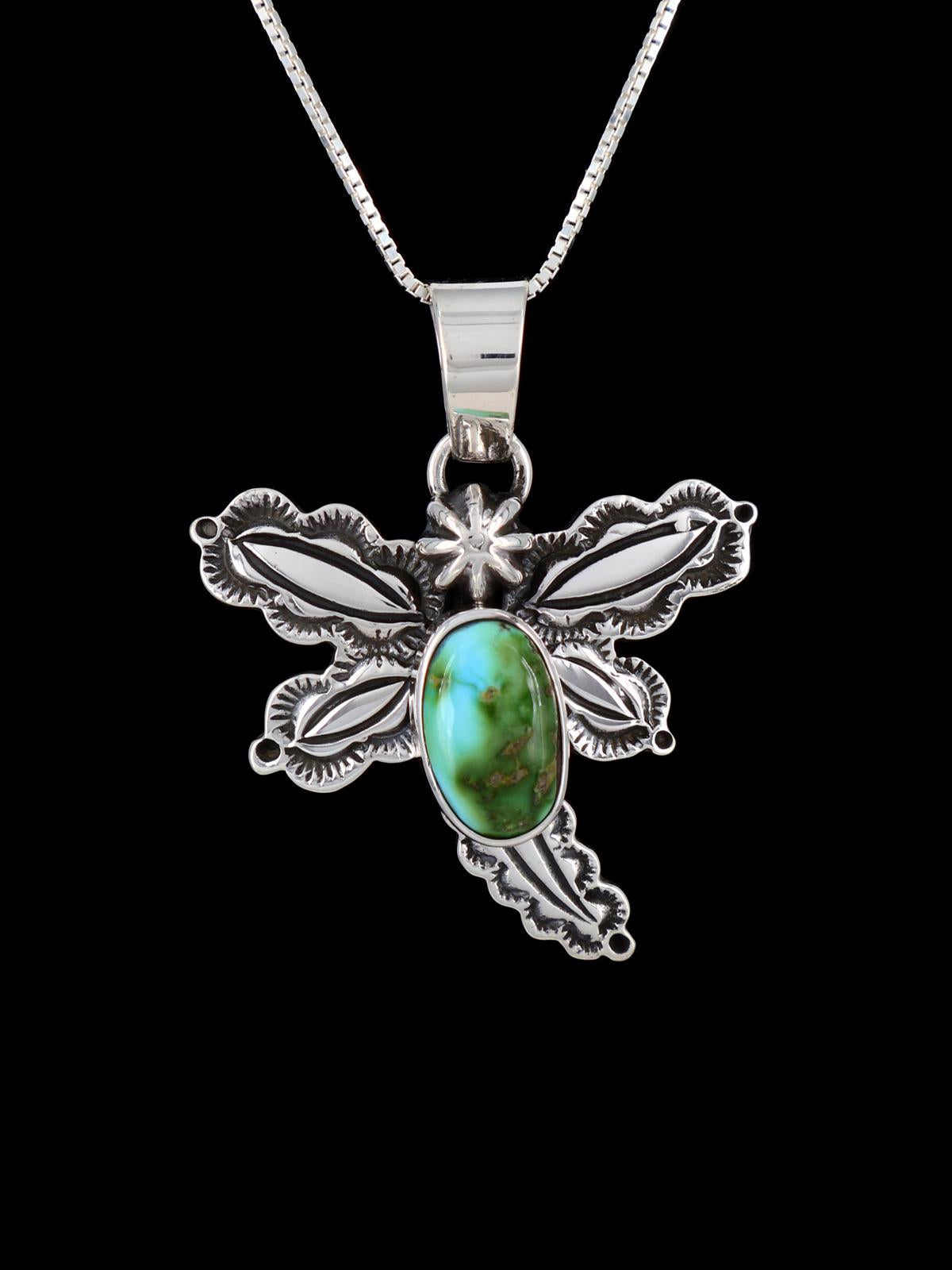 Native American Jewelry Sonoran Gold Turquoise Dragonfly Necklace
