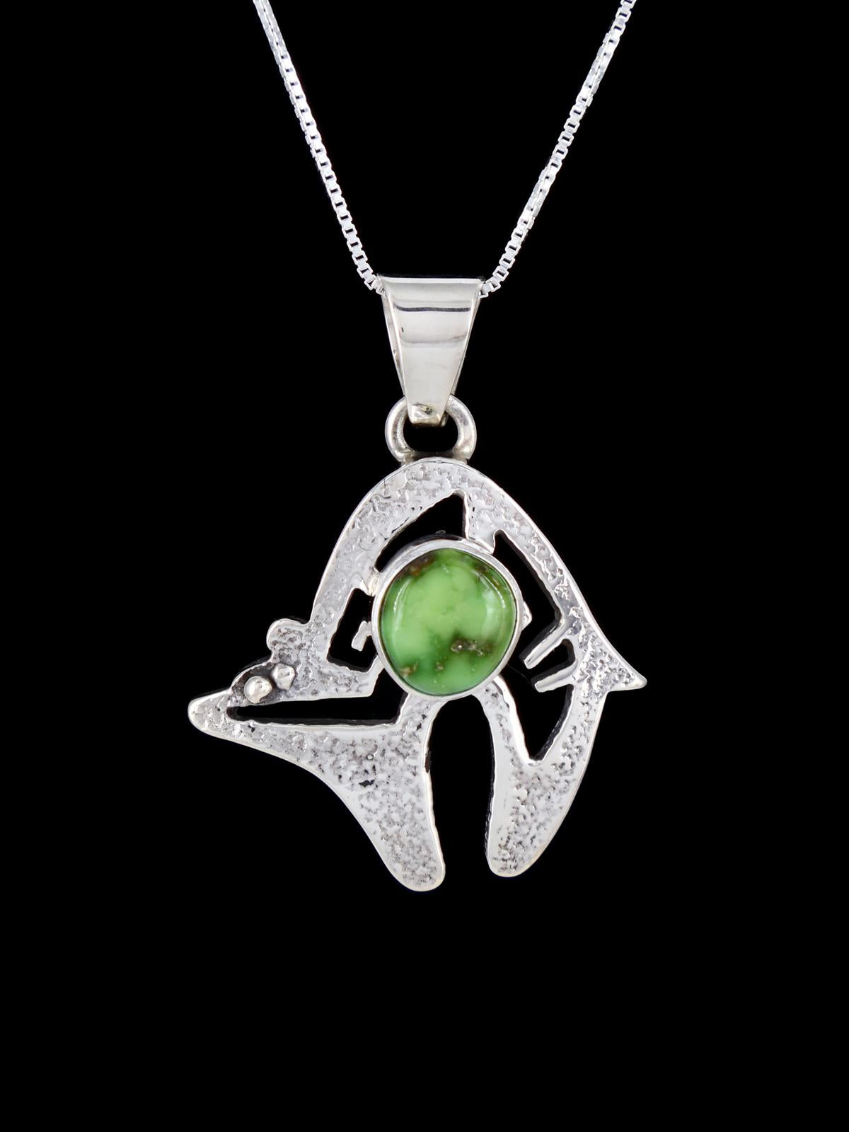 Navajo Necklace Sonoran Gold Turquoise Bear Pendant