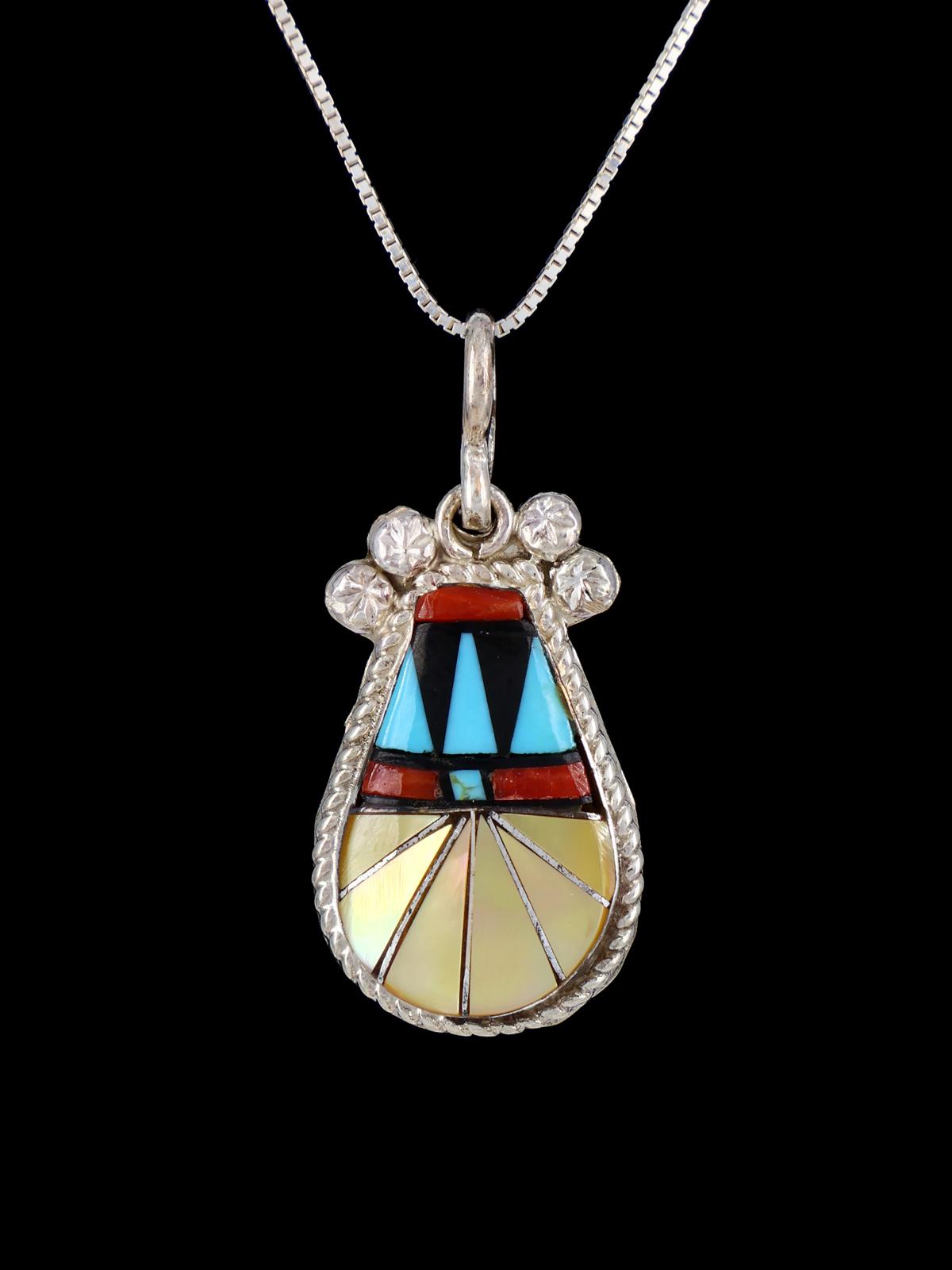 Native American Jewelry Zuni Inlay Pendant