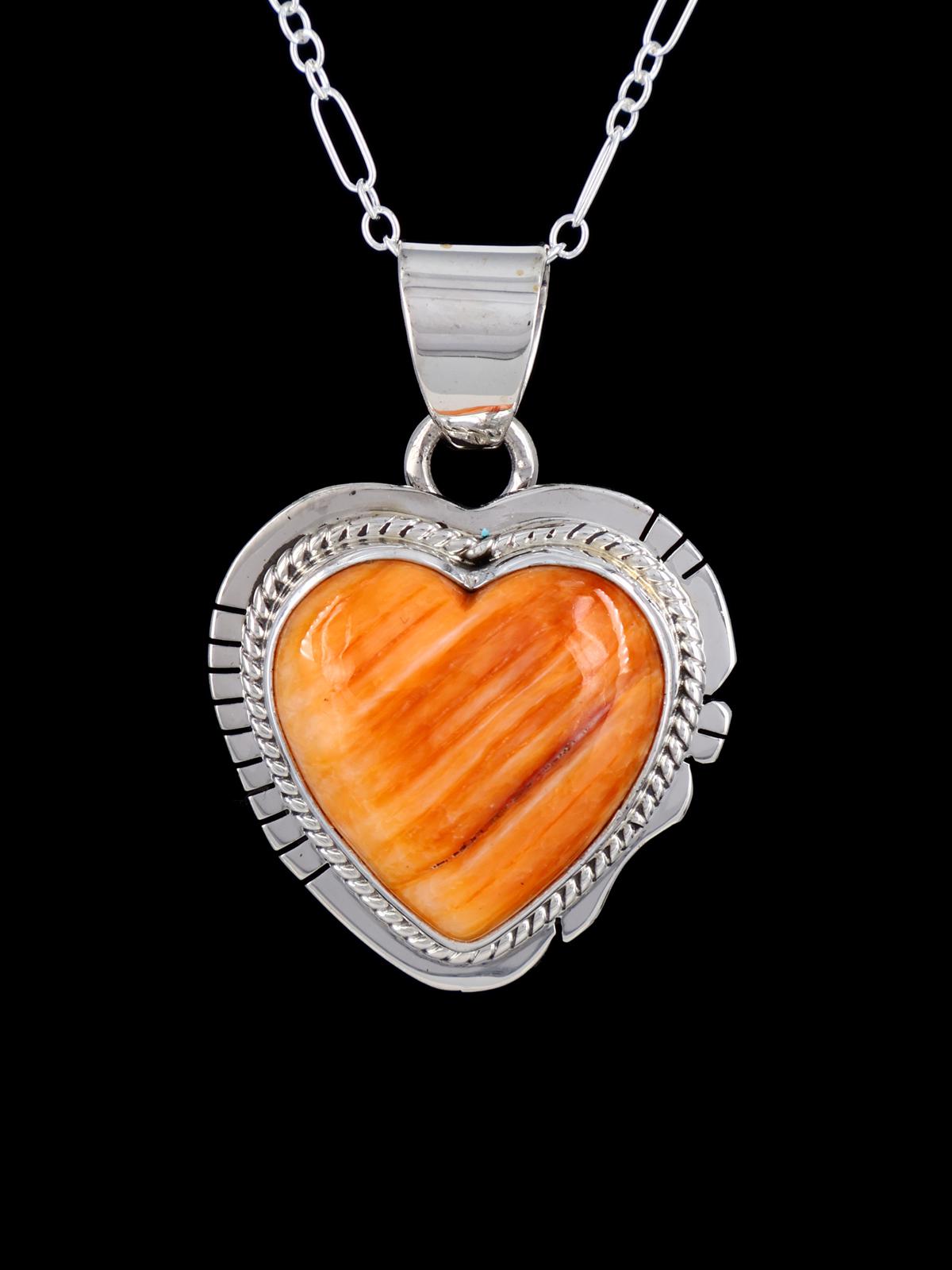 Native American Jewelry Spiny Oyster Heart Pendant