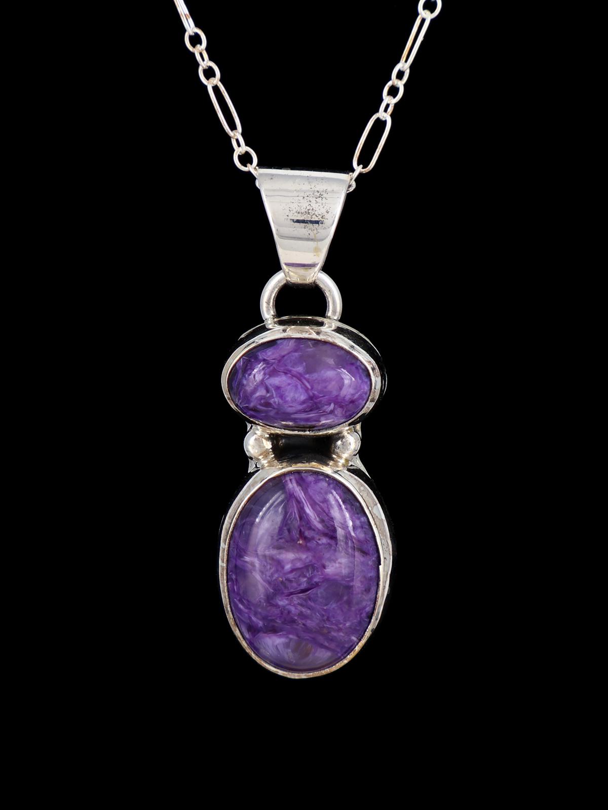 Native American Jewelry Purple Charoite Pendant