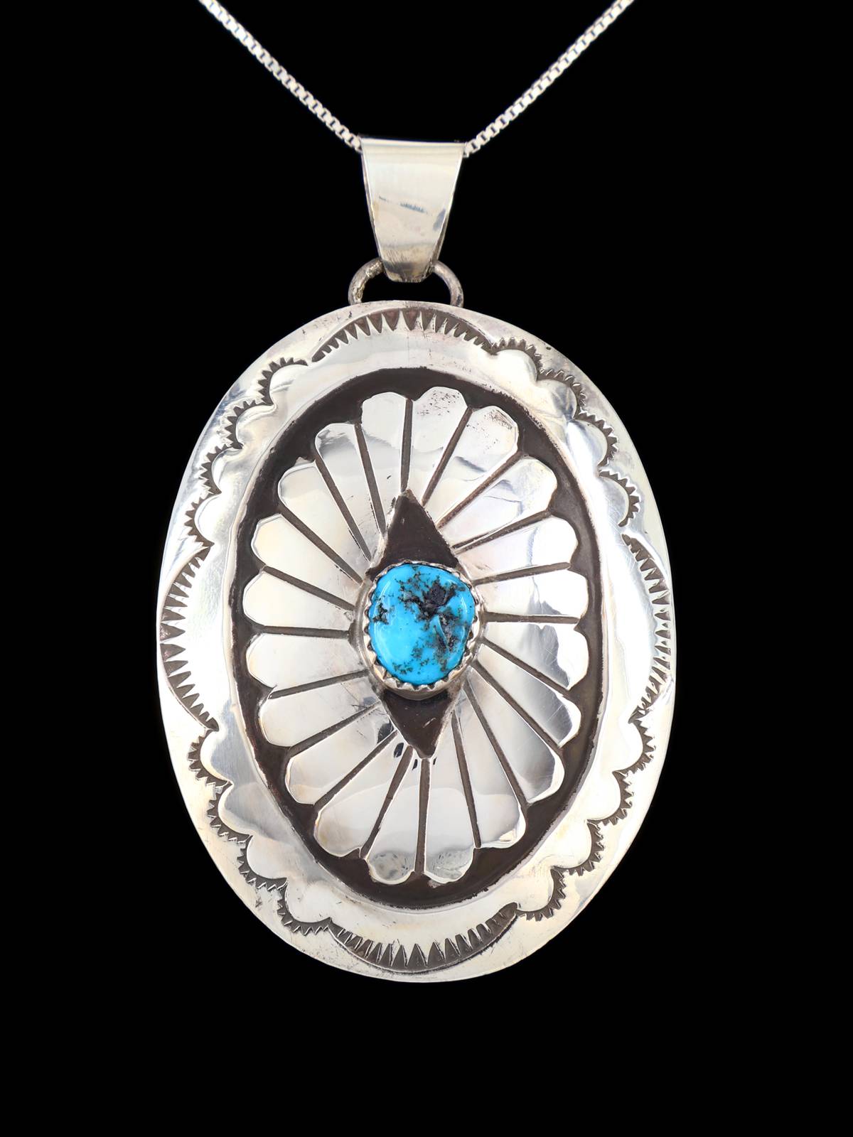 Collar Navajo Colgante Superpuesto Thunderbird Turquesa