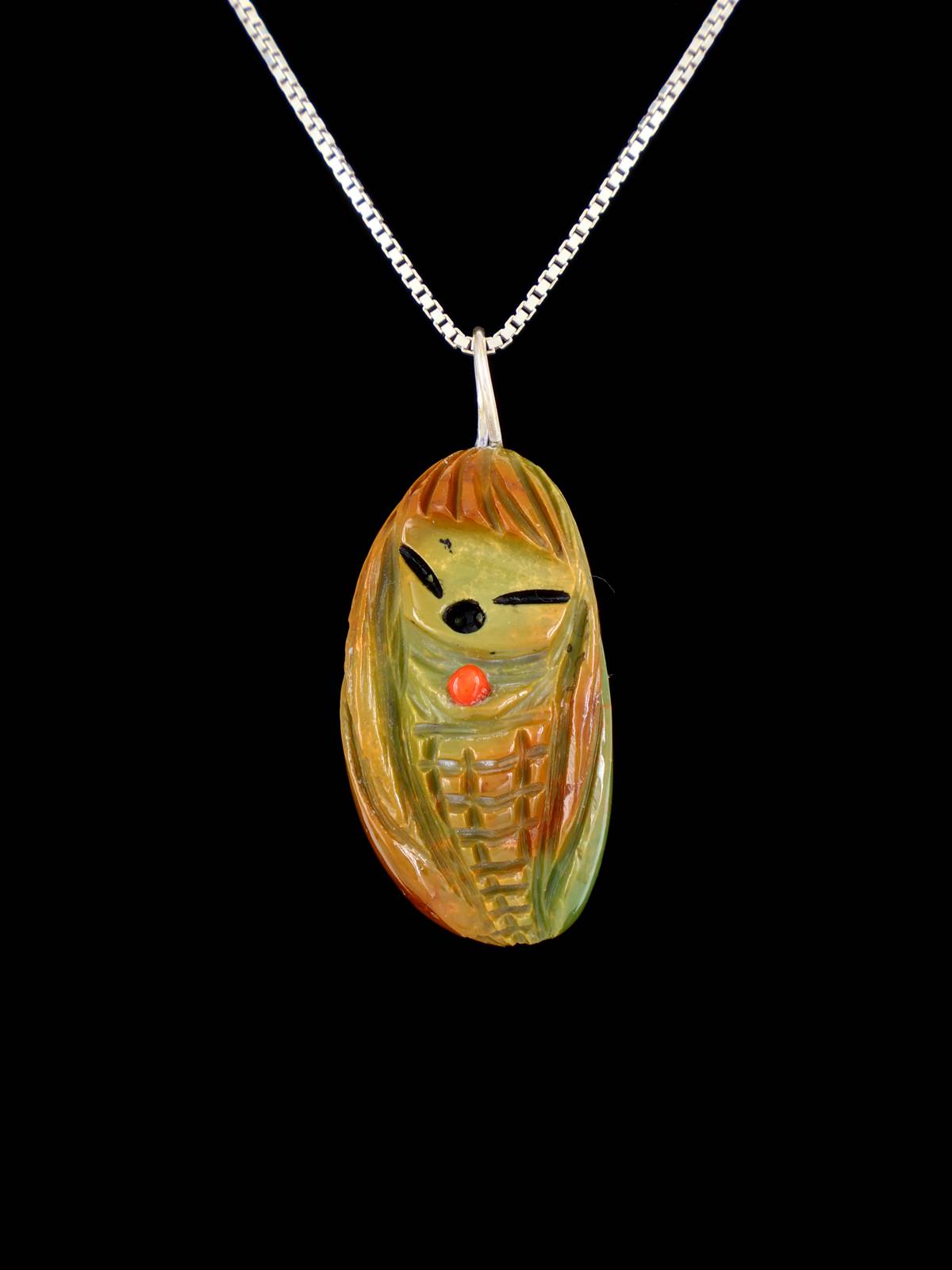 Zuni Turquoise Maiden Fetish Pendant