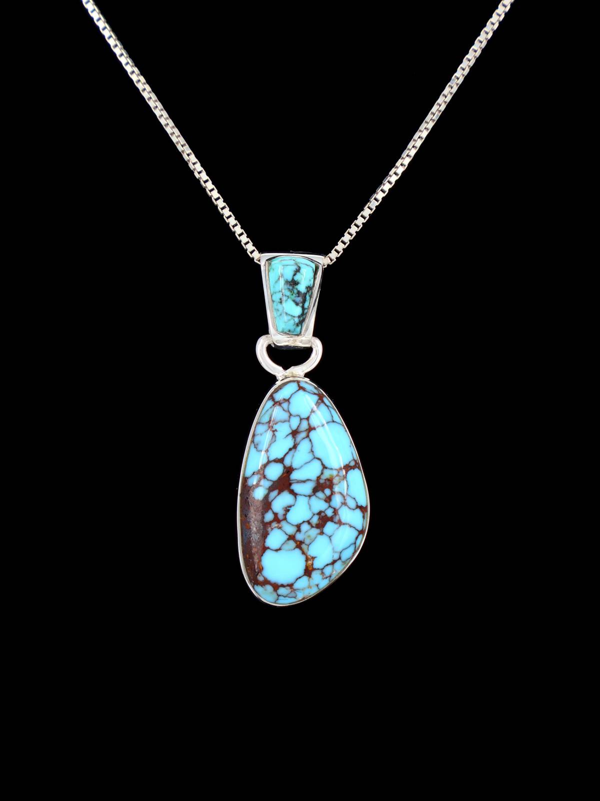 Native American Sterling Silver Prince Turquoise Pendant
