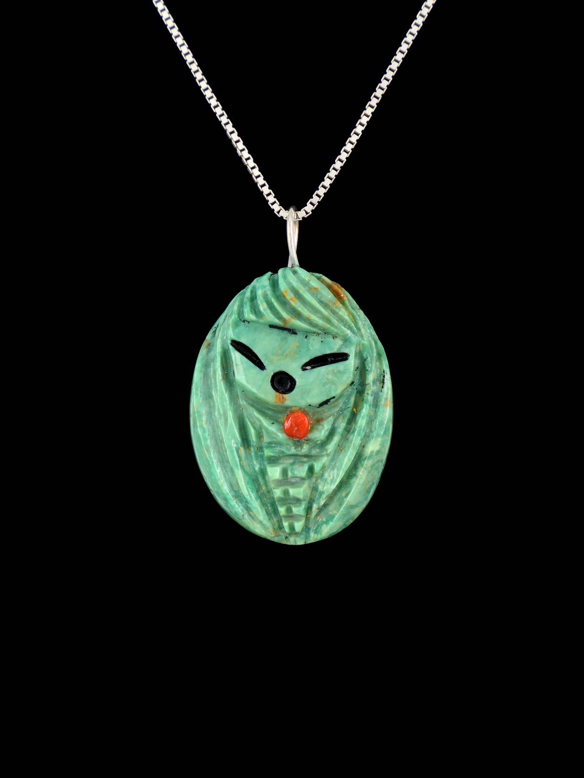 Zuni Turquoise Maiden Fetish Pendant