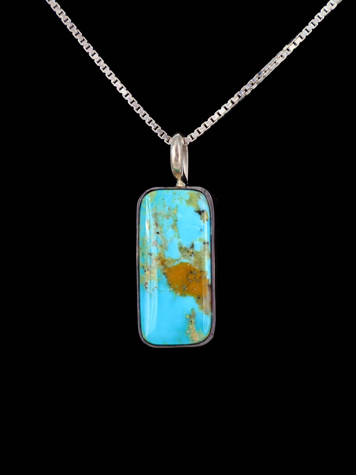 Turquoise Navajo Sterling Silver Pendant