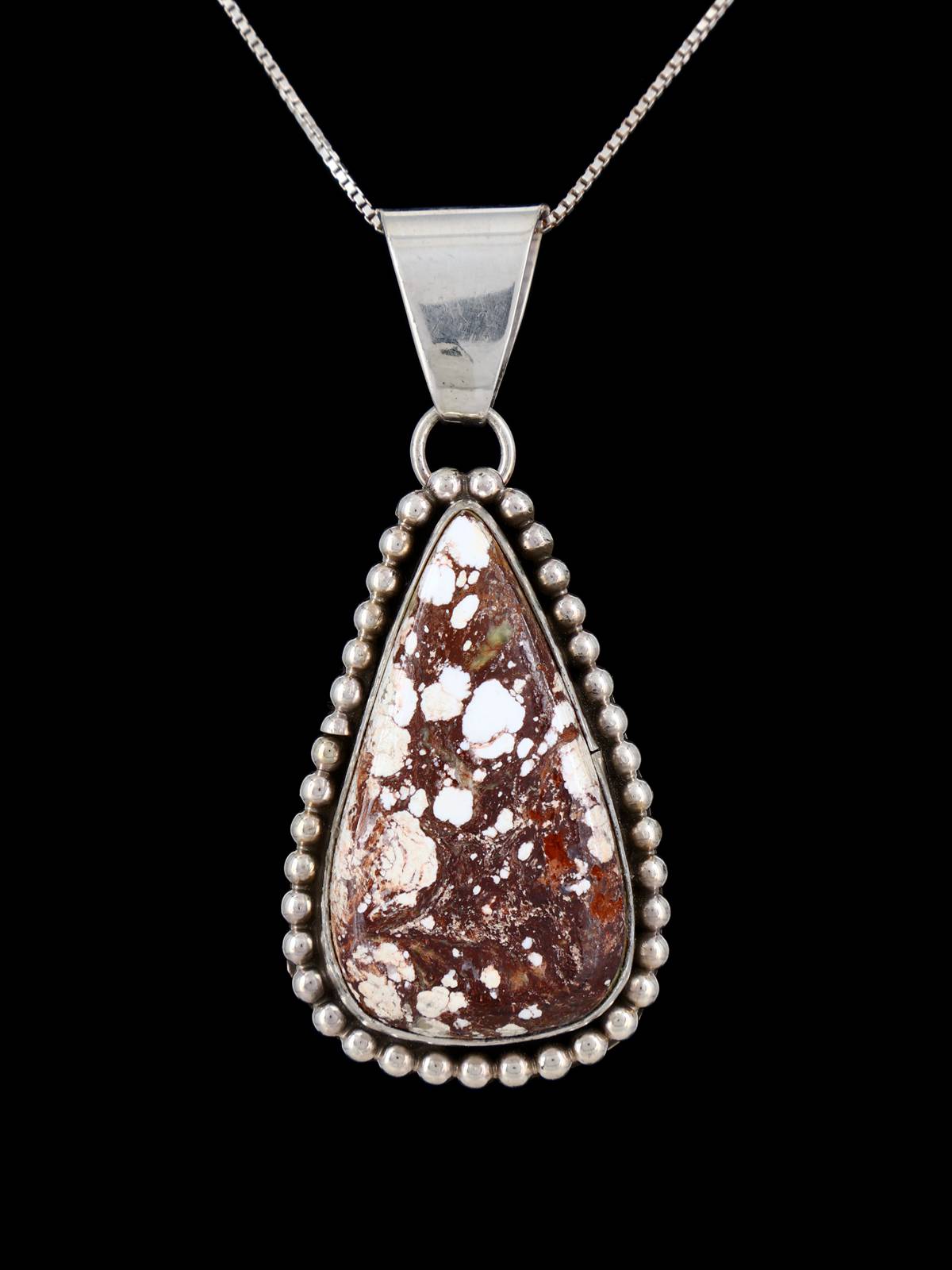 Pendentif en argent sterling Larimar bleu Navajo fabriqué
