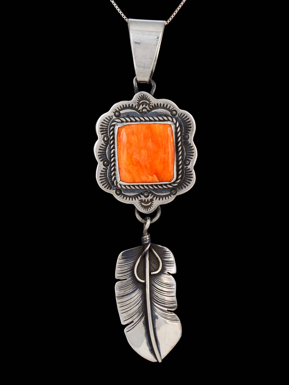 Pendentif en argent sterling Navajo Turquoise Manassa