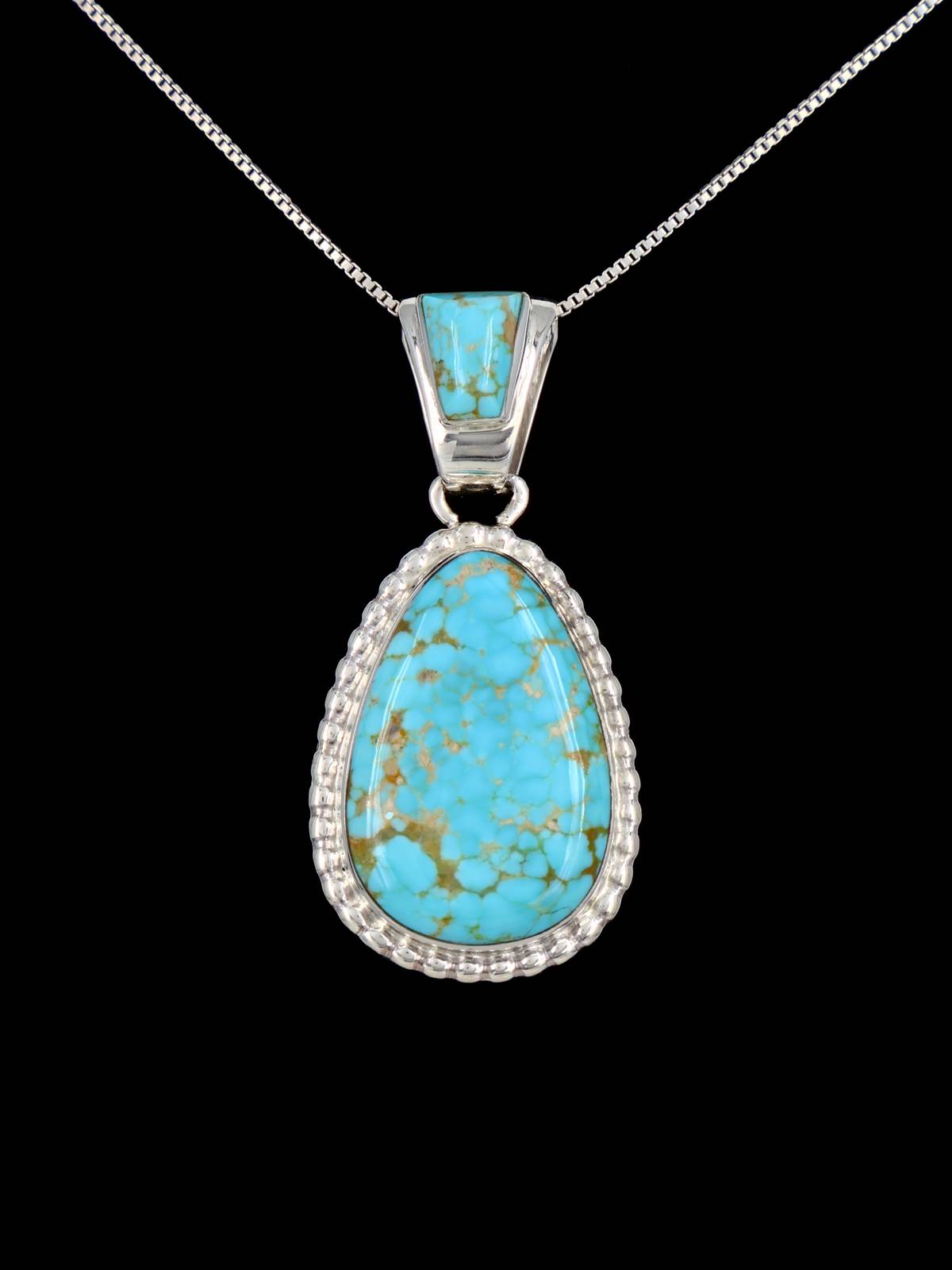 #8 Turquoise Navajo Sterling Silver Pendant