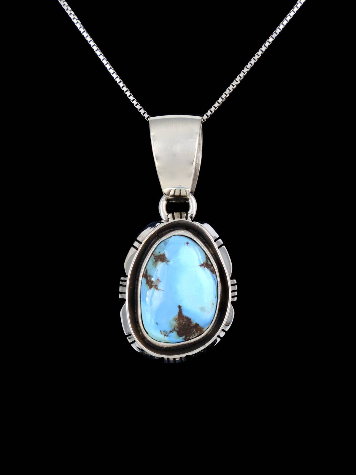 Pendentif amérindien en argent sterling Golden Hill Turquoise