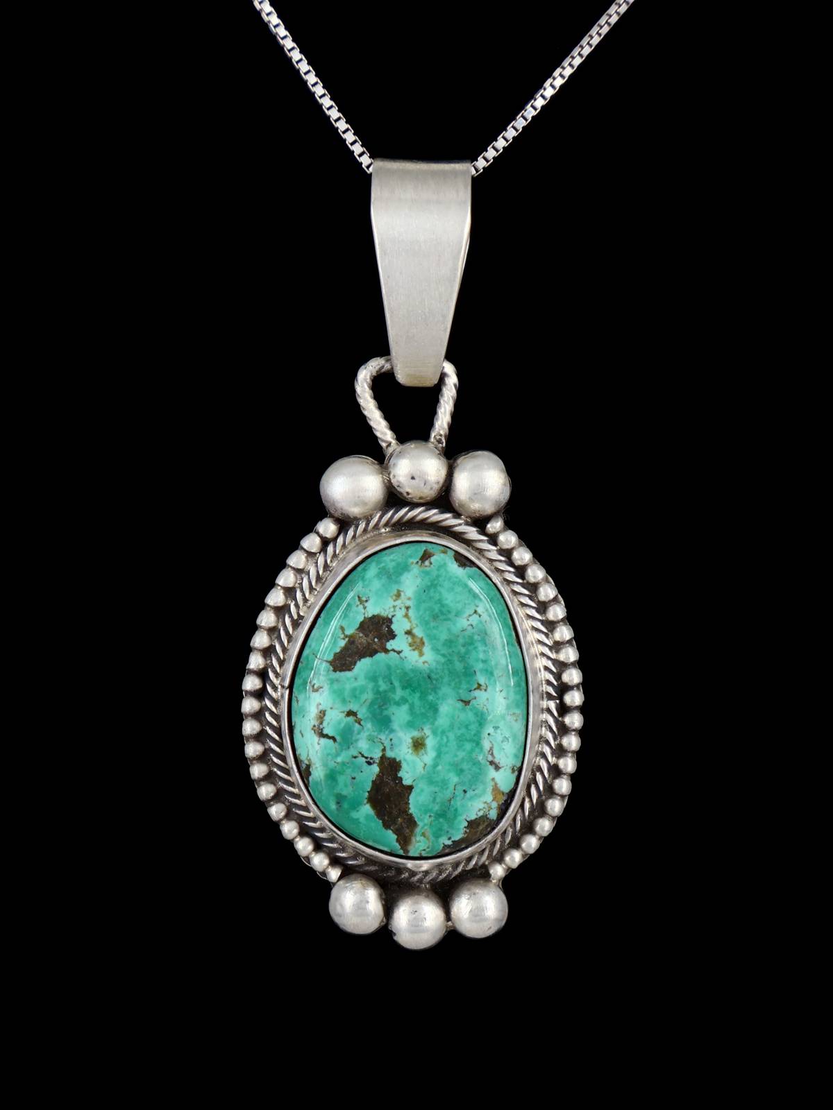 Native American Jewelry Dry Creek Pendentif cœur turquoise