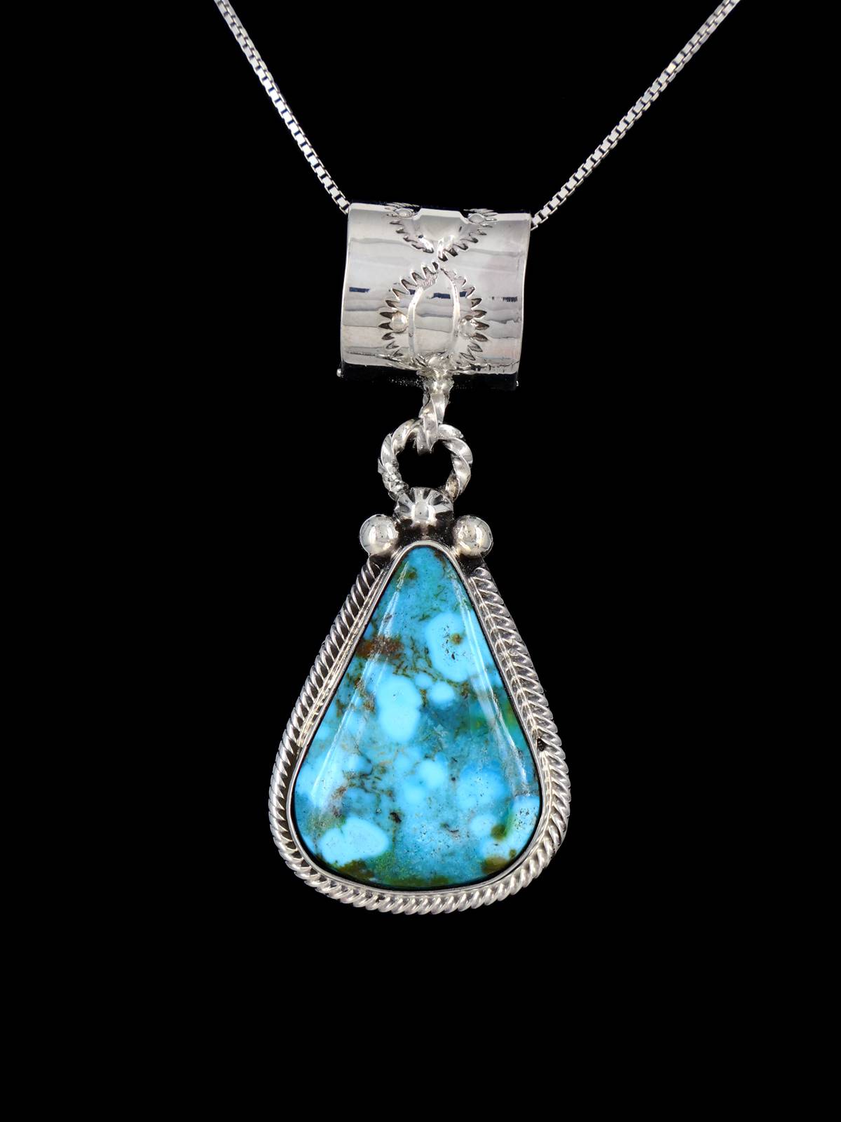 Colgante de plata de ley navajo turquesa