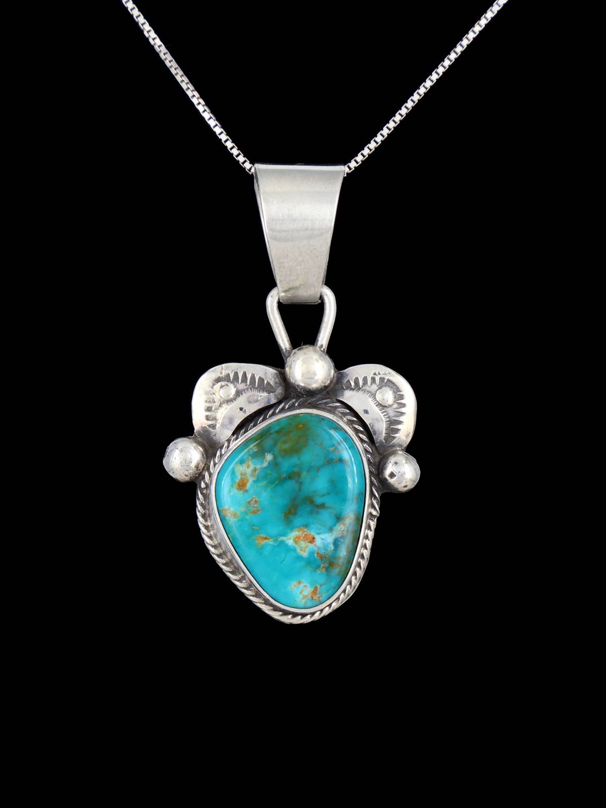 Colgante de corazón turquesa de Dry Creek de joyería nativa americana