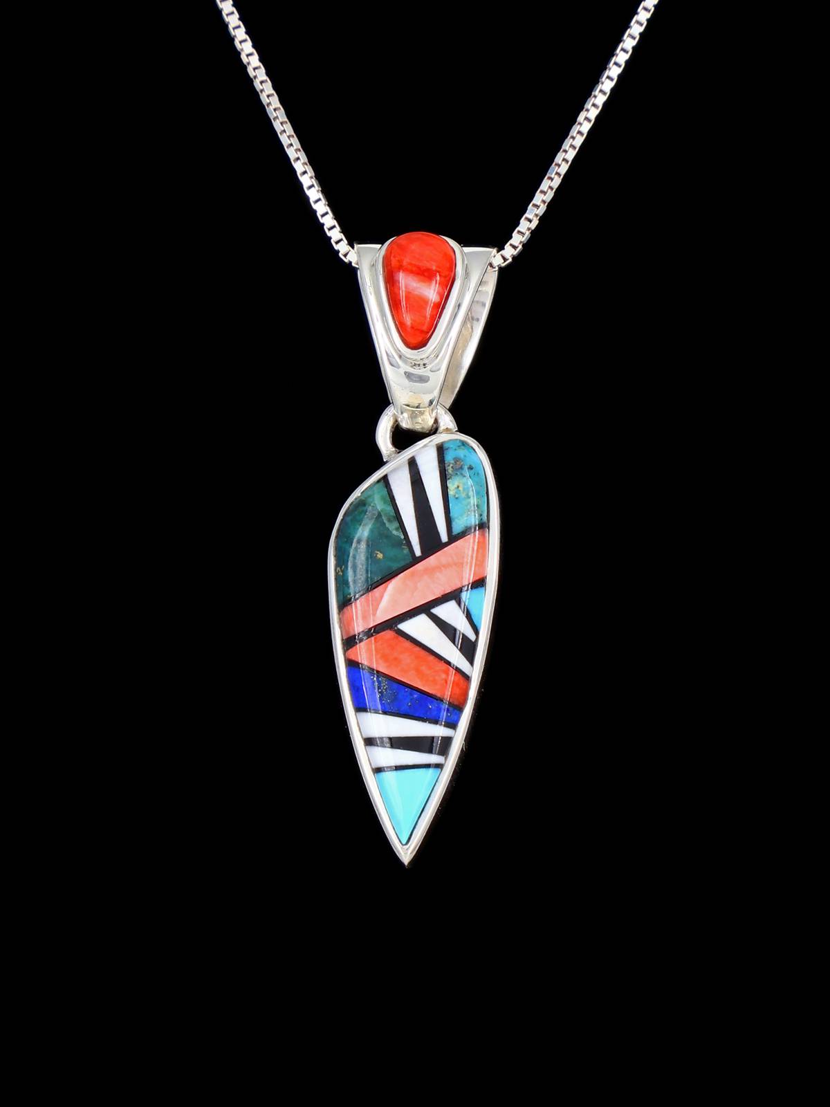 Native American Multi Stone Inlay Pendant
