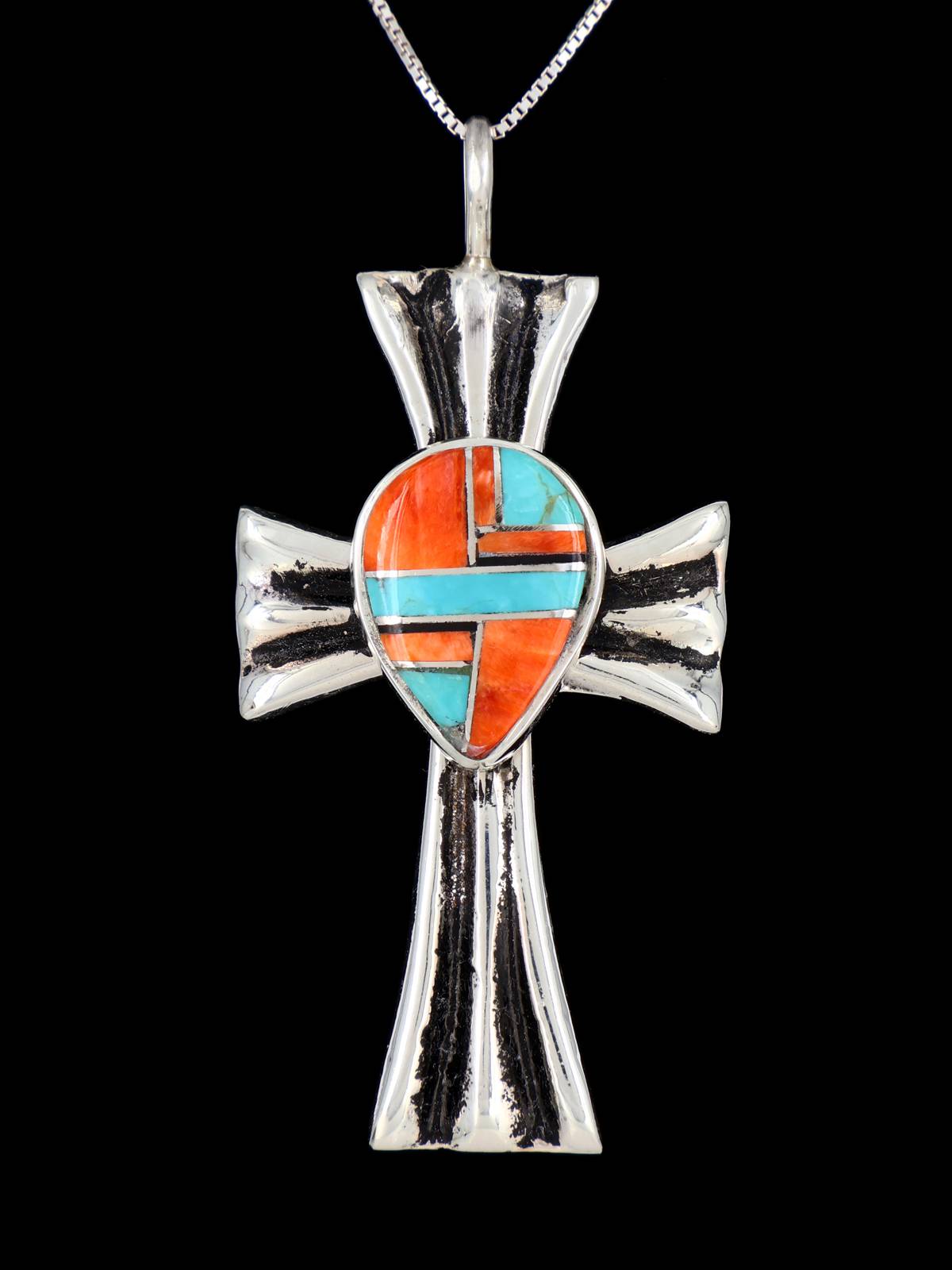Pendentif en argent sterling Navajo turquoise