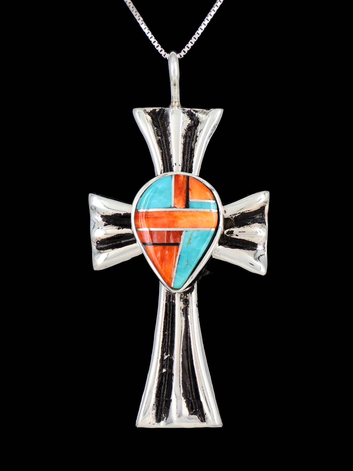 Pendentif en argent sterling Navajo turquoise