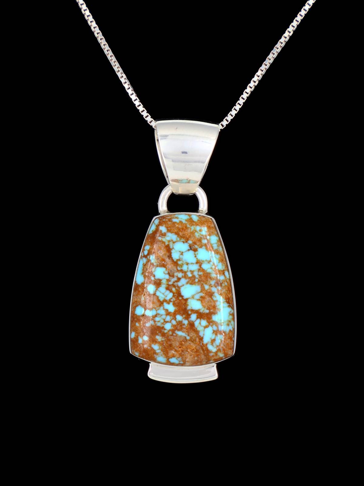 #8 Turquoise Navajo Sterling Silver Pendant