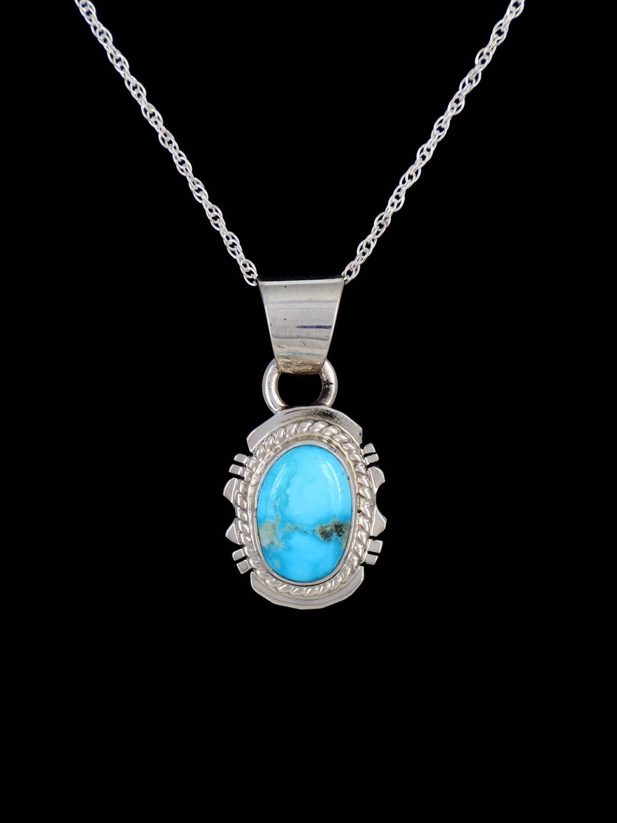 Joyería nativa americana Kingman colgante turquesa