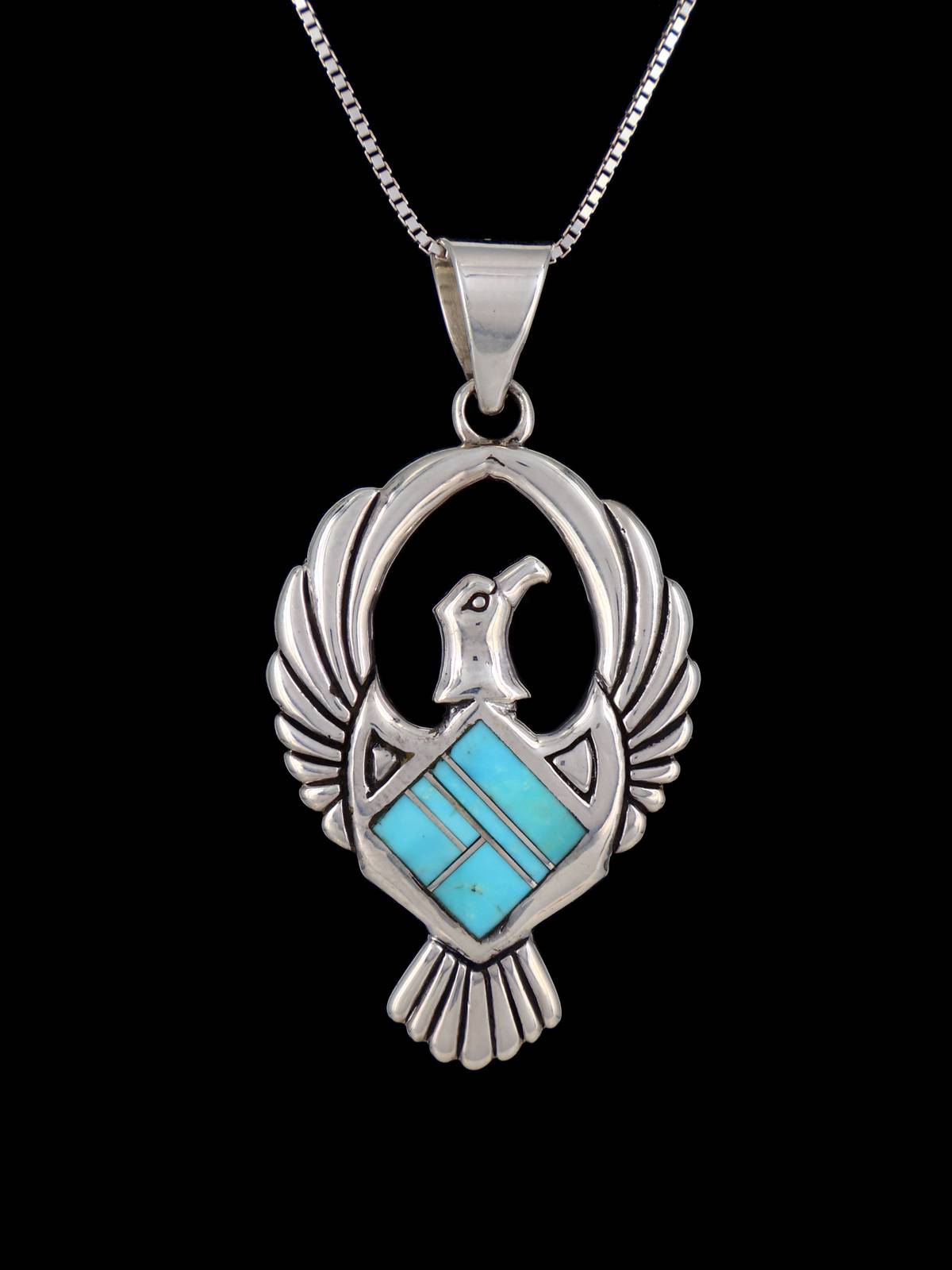 Pendentif cactus incrusté de pavés turquoise amérindiens