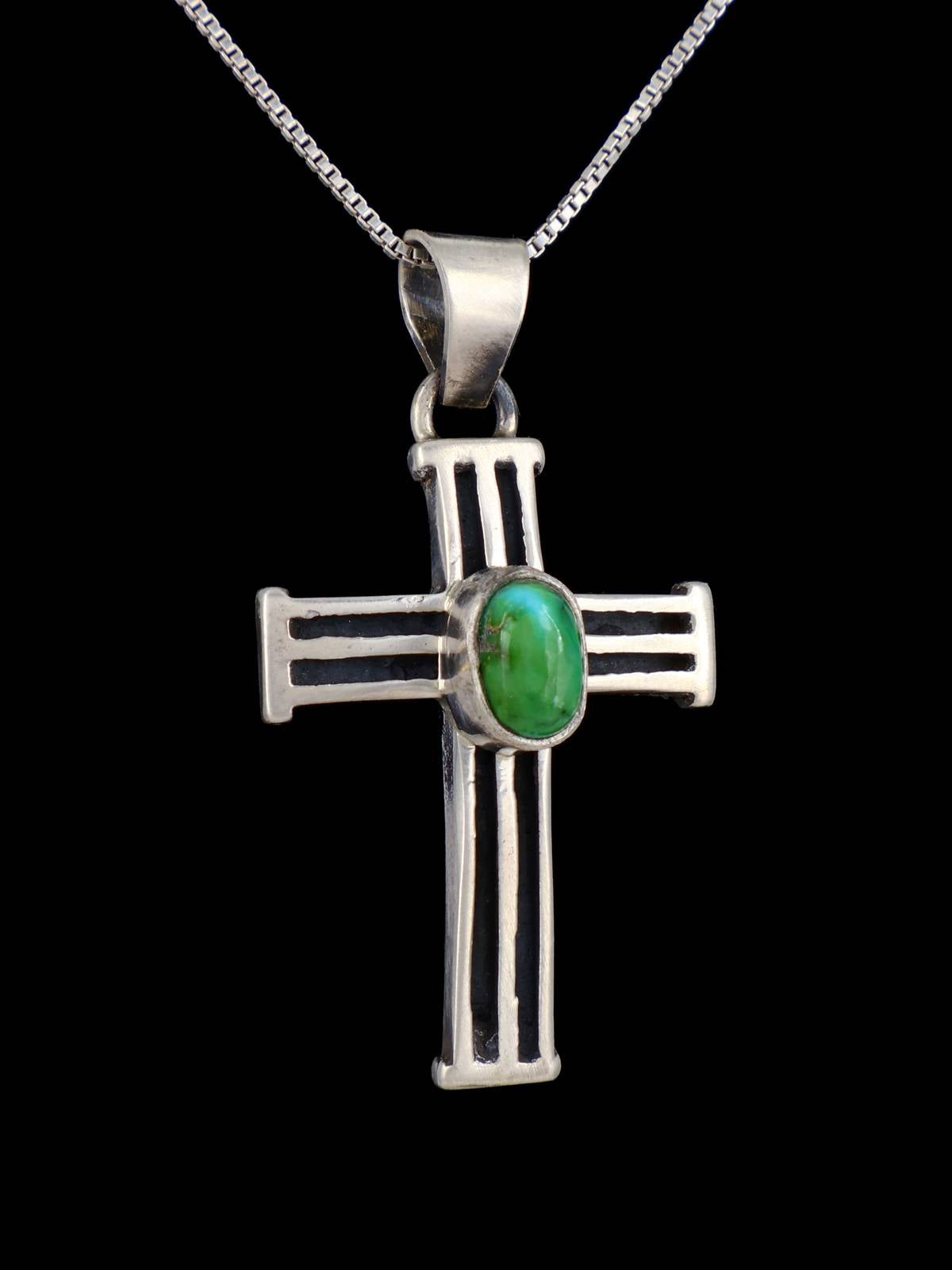 Collar Navajo Colgante Cruz Turquesa Oro Sonorense