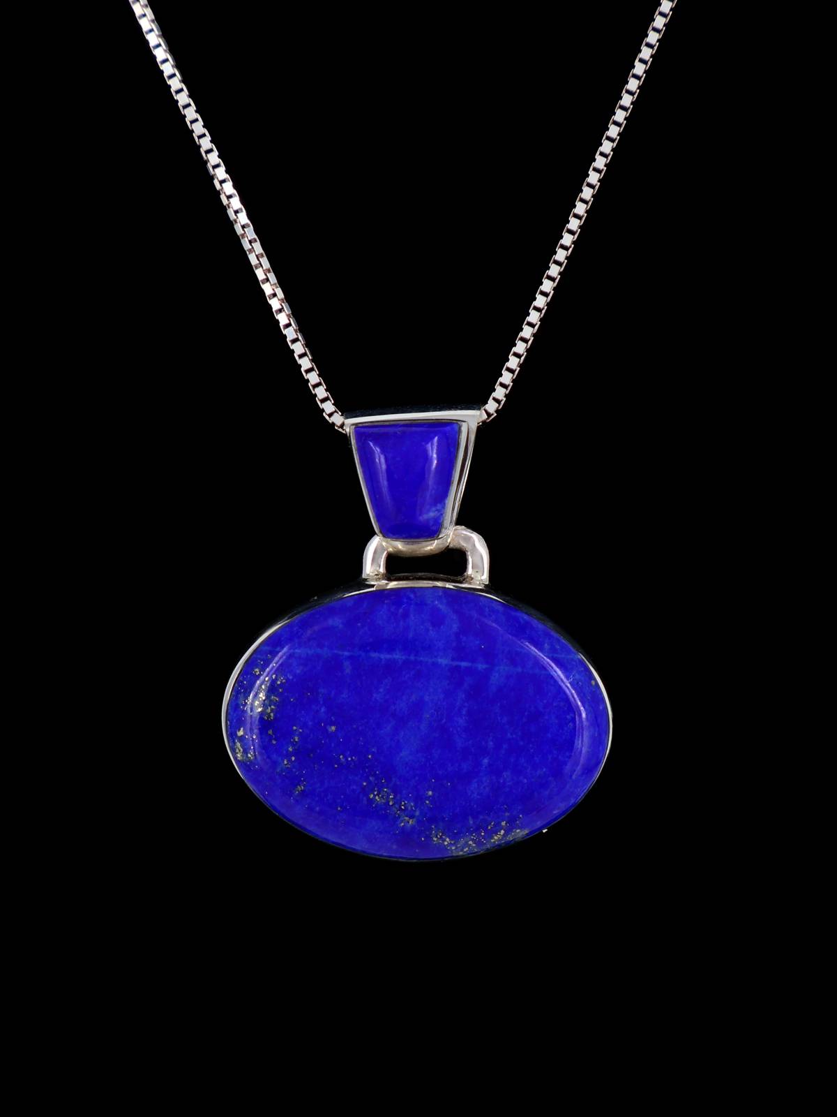Native American Sterling Silver Lapis Pendant